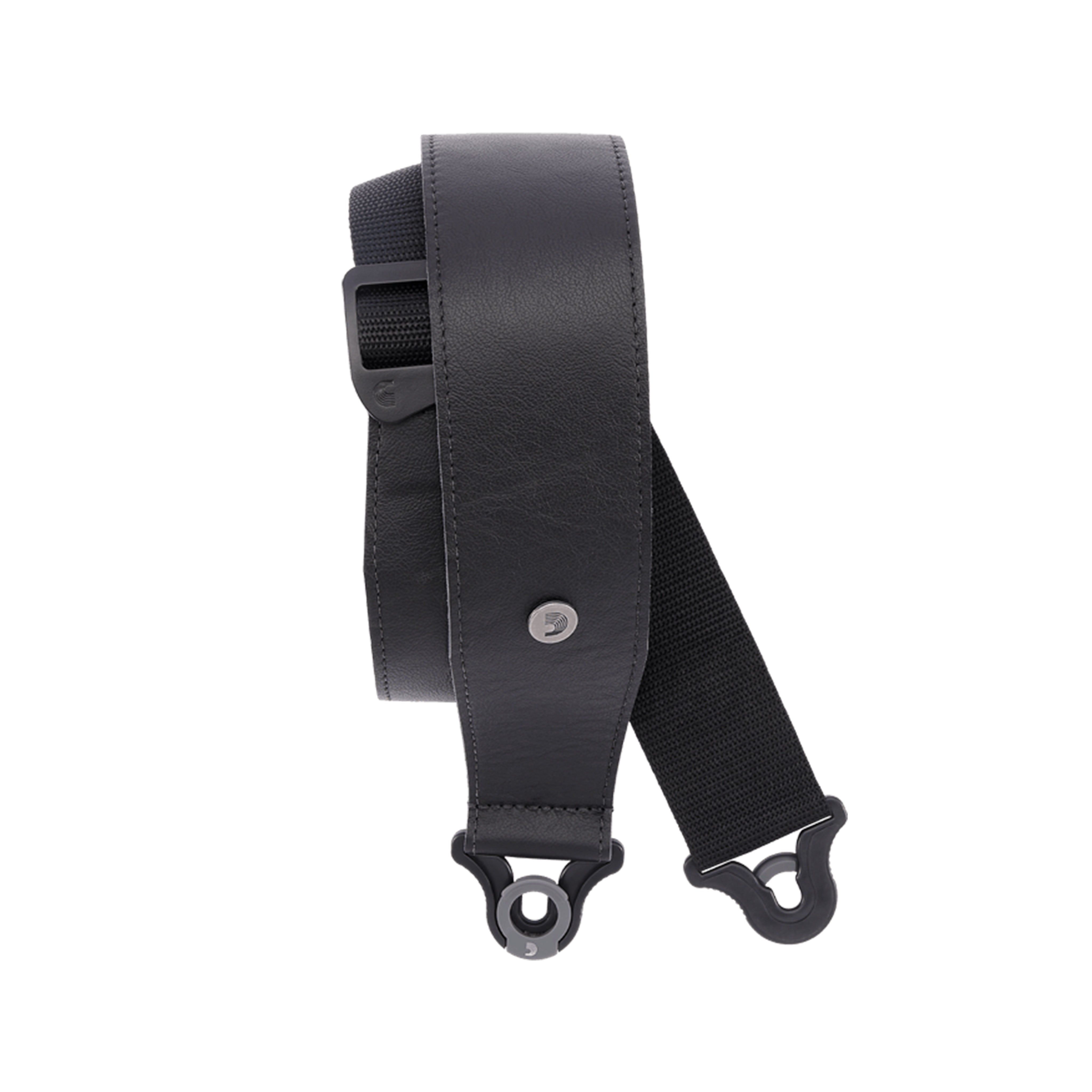 D'Addario Black 2.5-Inch Comfortable Leather Auto-Lock Guitar Strap for Electric, Acoustic and Bass Guitars