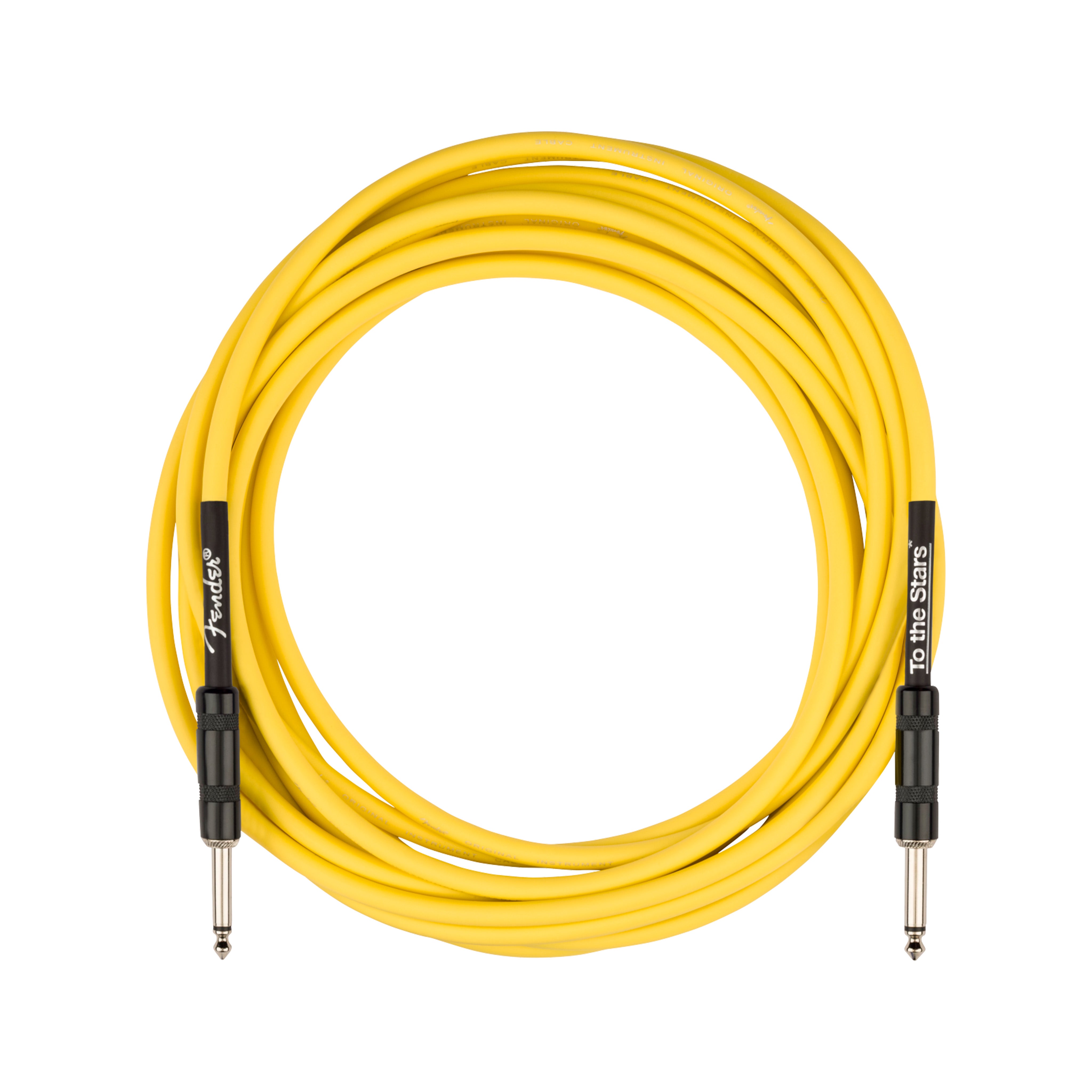 Fender Graffiti Yellow 18.6ft Instrument Cable Inspired by Tom DeLonge