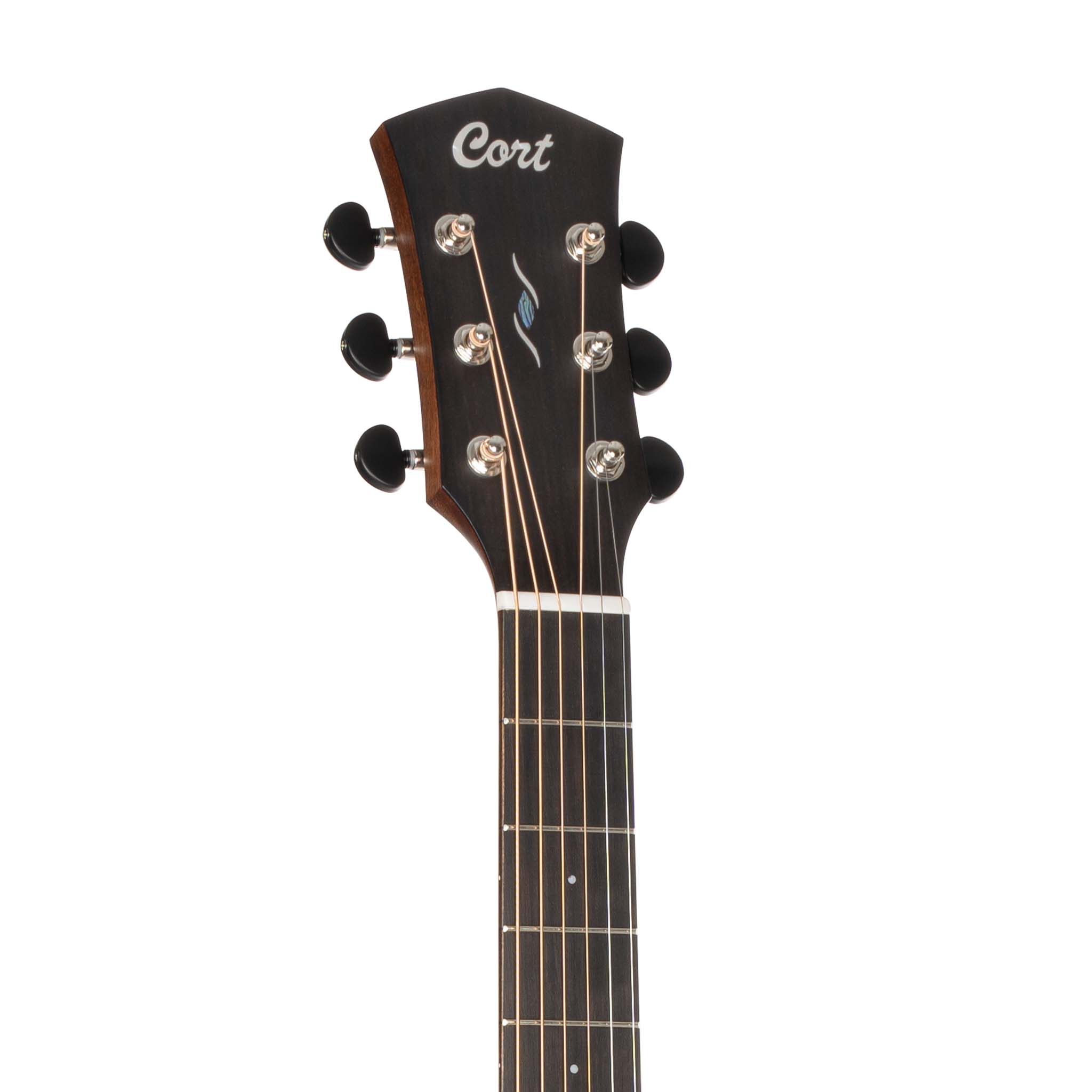 Cort Core-GA All Blackwood Acoustic Guitar with Deluxe Soft Carrying Case and Open Pore Light Burst Finish