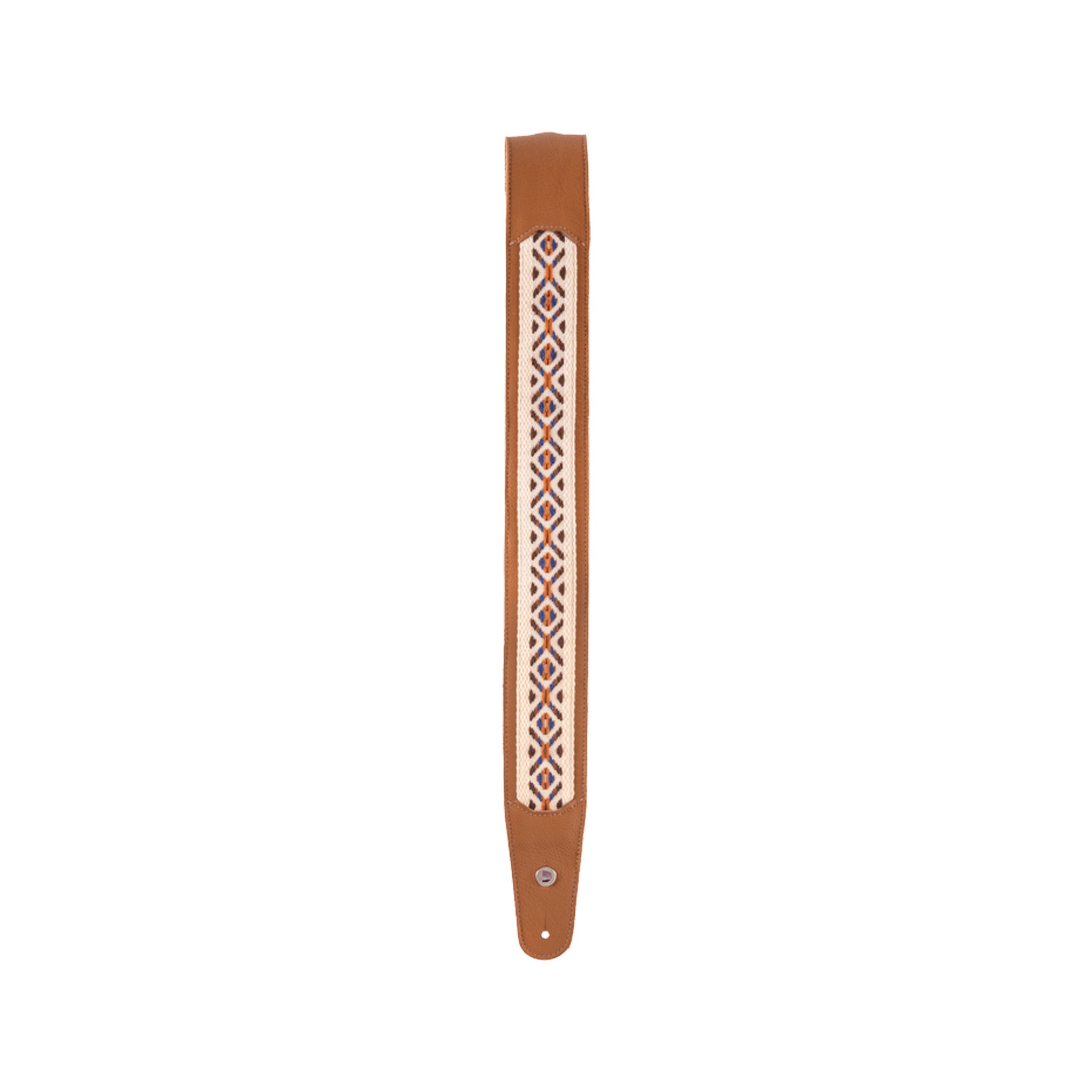 D'Addario 2.5-Inch Desert-colored Hybrid Leather Woven Nylon Guitar Strap for Electric and Acoustic Guitars