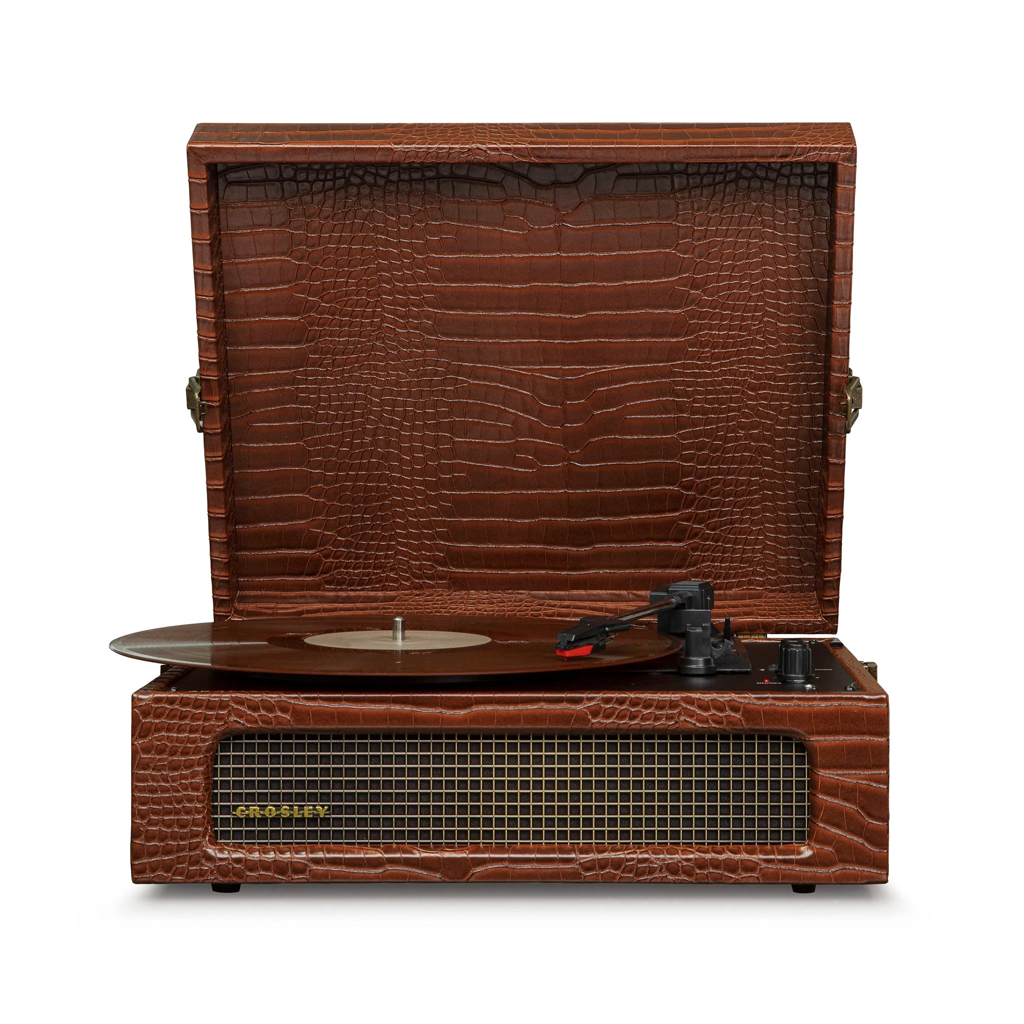 Brown Crocodile Crosley Voyager Bluetooth 3 - Speed Turntable
