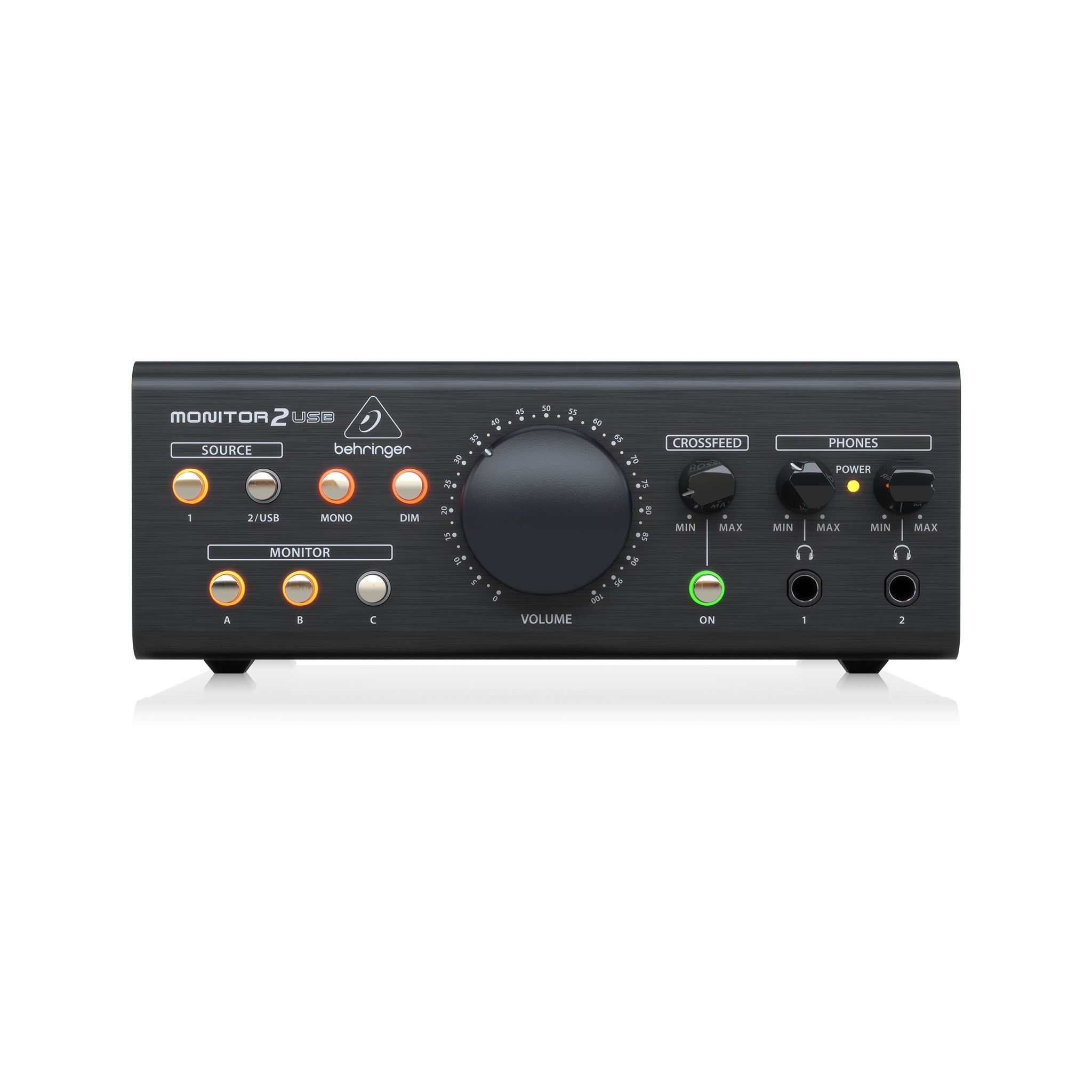 Behringer MONITOR2USB High - Quality Professional Speaker and Headphone Monitoring Controller for Studio Recording and Mixing