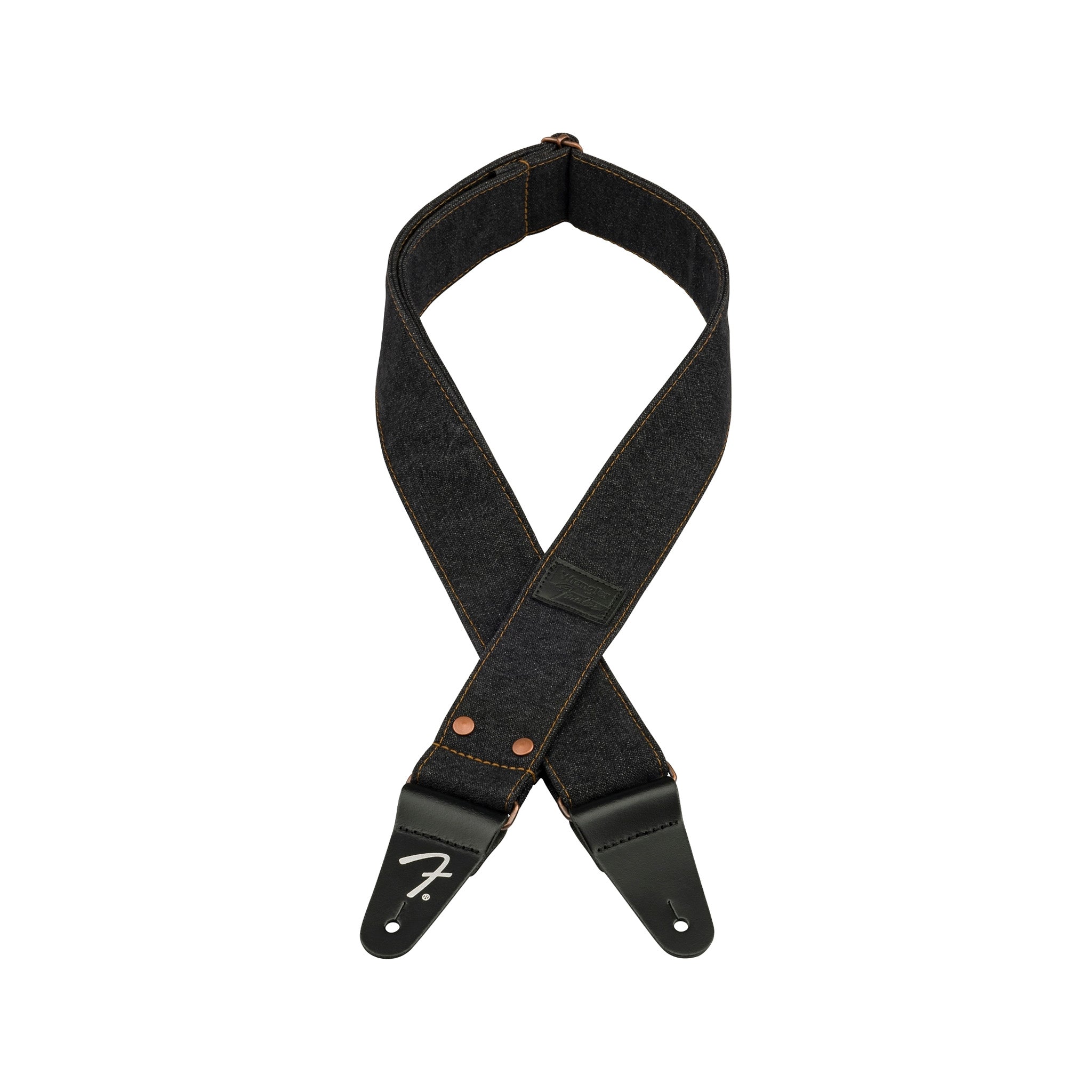 Fender X Wrangler High - Quality Black Denim Guitar Straps for Music Enthusiasts