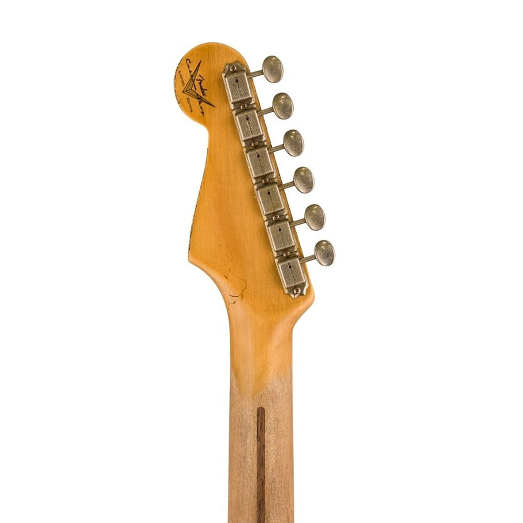 Fender Custom Shop Limited Edition 70th Anniversary 1954 Stratocaster Electric Guitar with Heavy Relic Finish and Wide-Fade 2-Color Sunburst Design