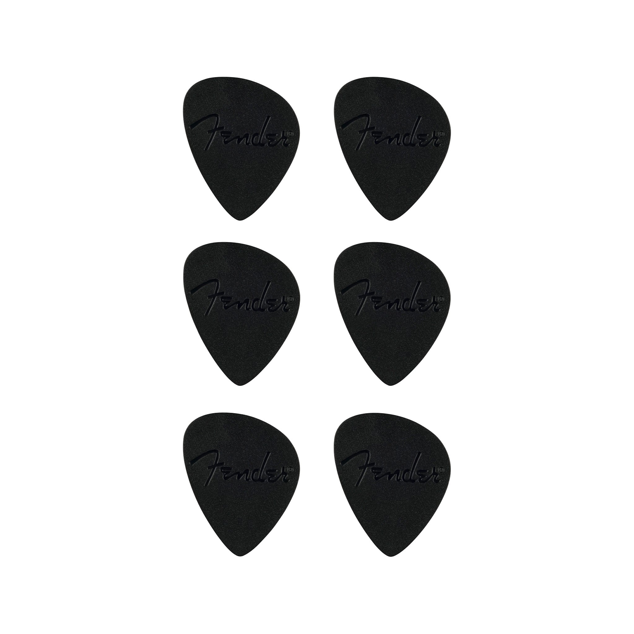Fender Black Offset Guitar Picks - Premium 6-Pack for Guitarists