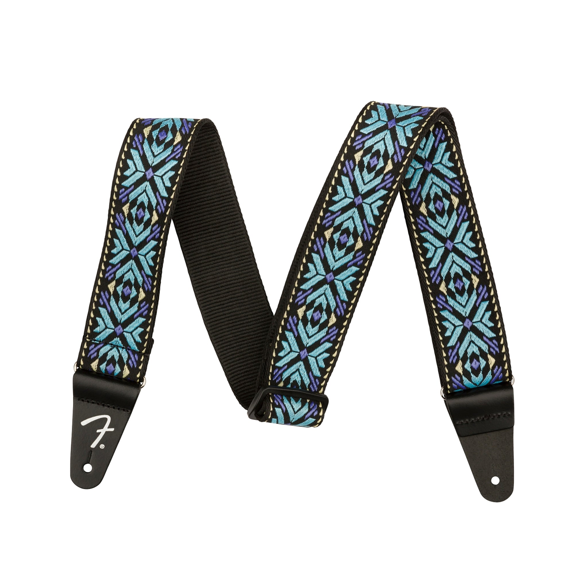 Fender Blue Snowflake Pasadena Style Woven Electric Guitar Strap for Musicians