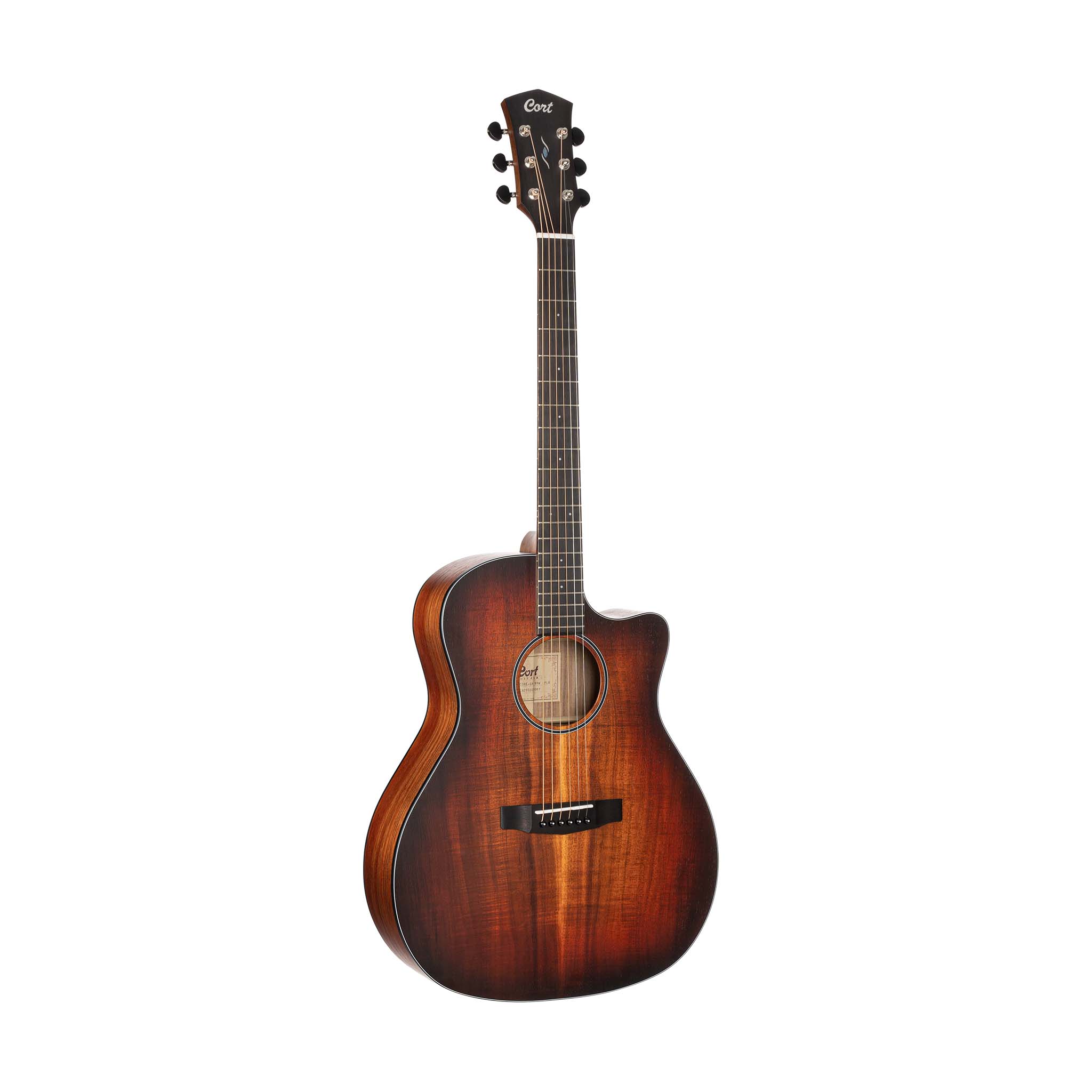 Cort Core-GA All Blackwood Acoustic Guitar with Deluxe Soft Carrying Case and Open Pore Light Burst Finish