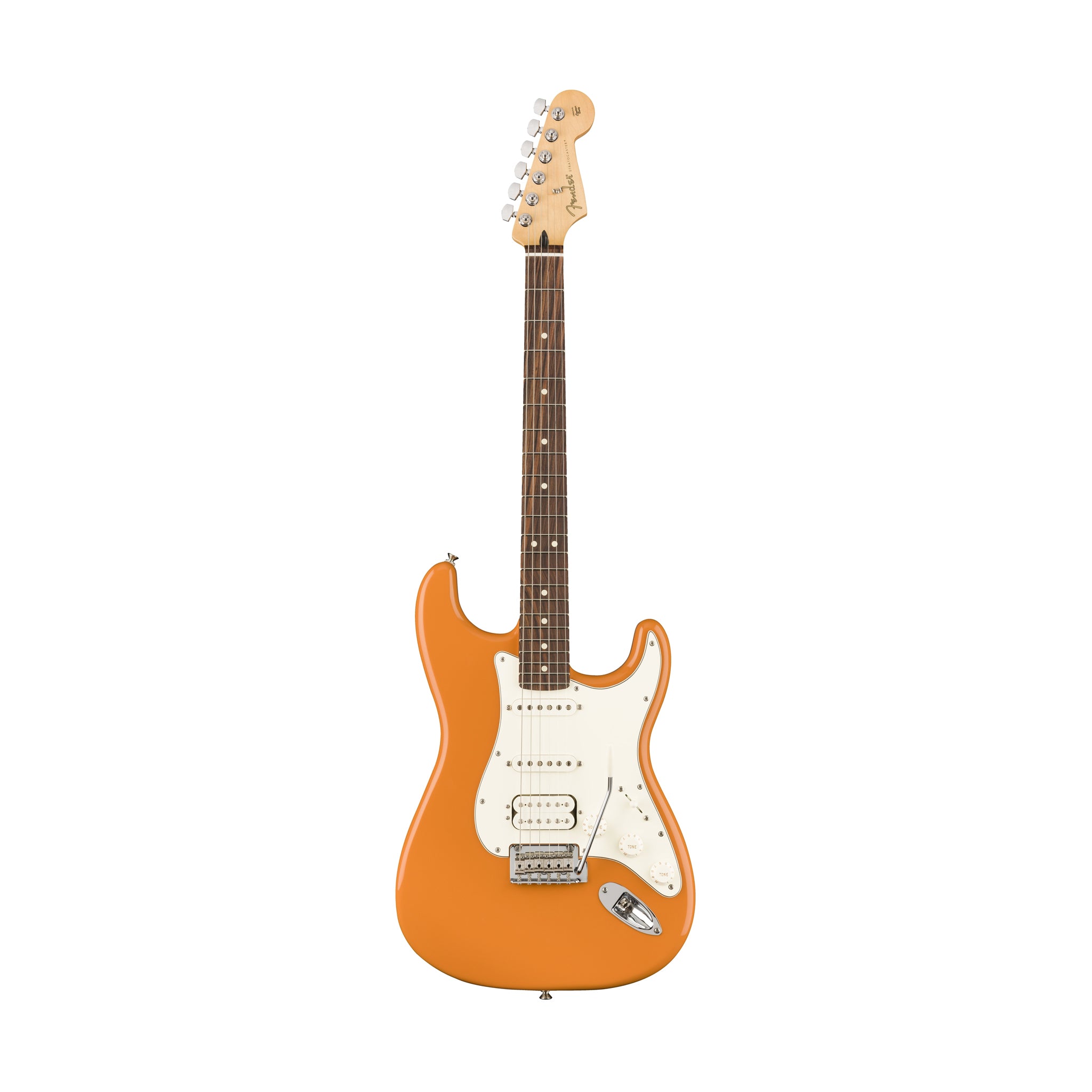 Capri Orange Fender Player HSS Stratocaster Electric Guitar with Pau Ferro Fingerboard