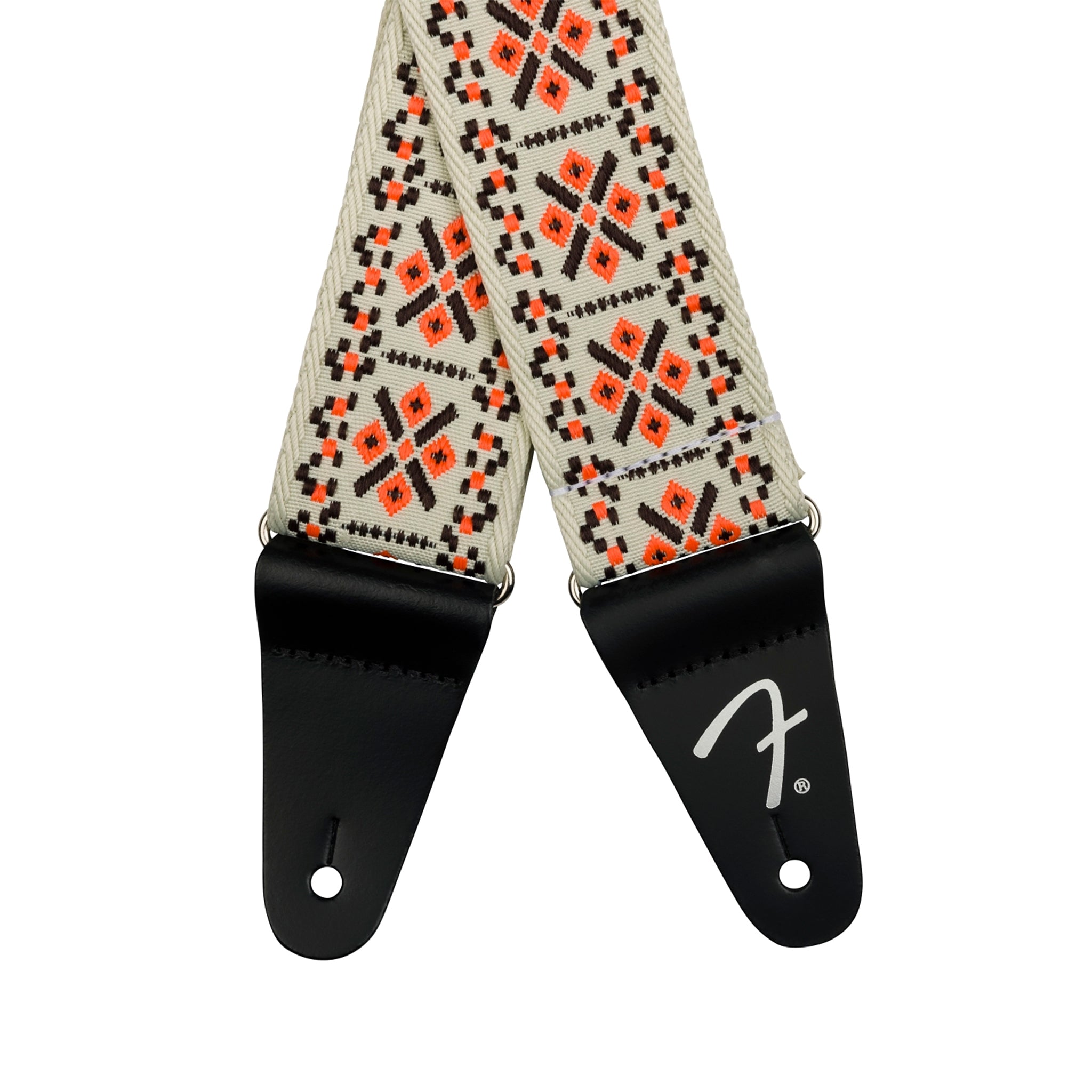 Fender Orange Lattice Pasadena Fully Adjustable Woven Guitar Strap