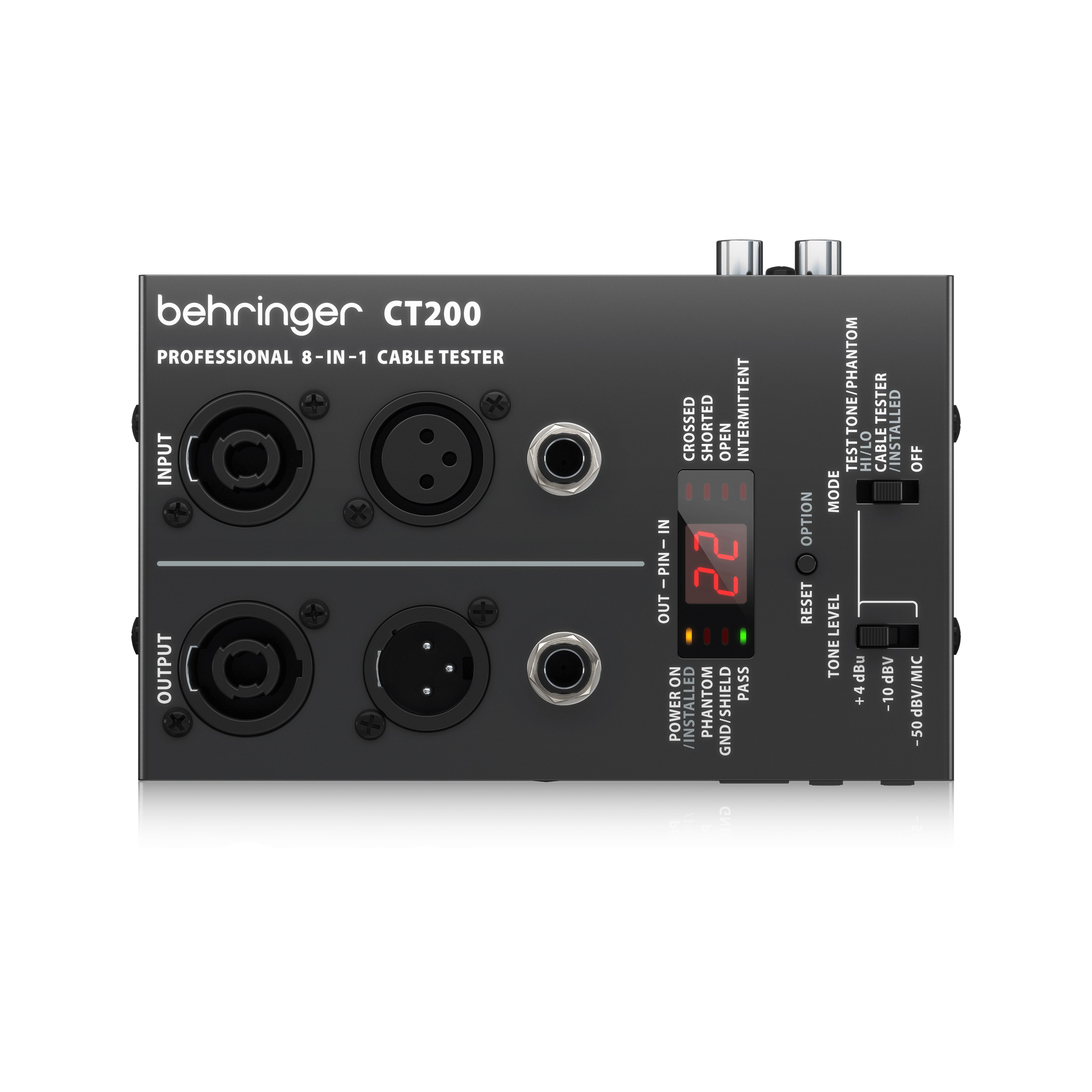 Behringer CT200 All-in-One Audio Cable Tester for Sound Engineers and Musicians