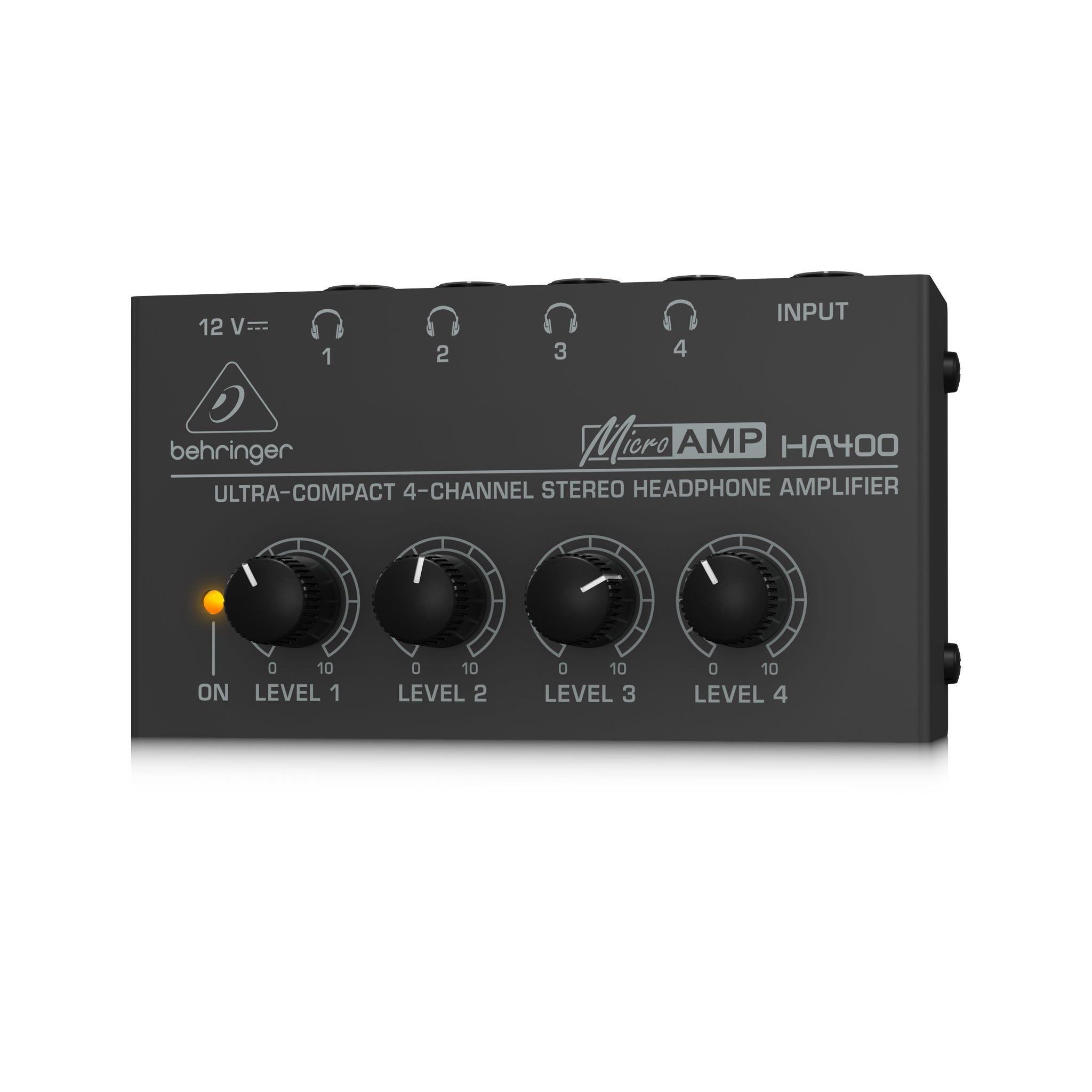 Behringer HA400 Ultra-Compact 4-Channel Stereo Professional Headphone Amplifier for Studio and Stage Use
