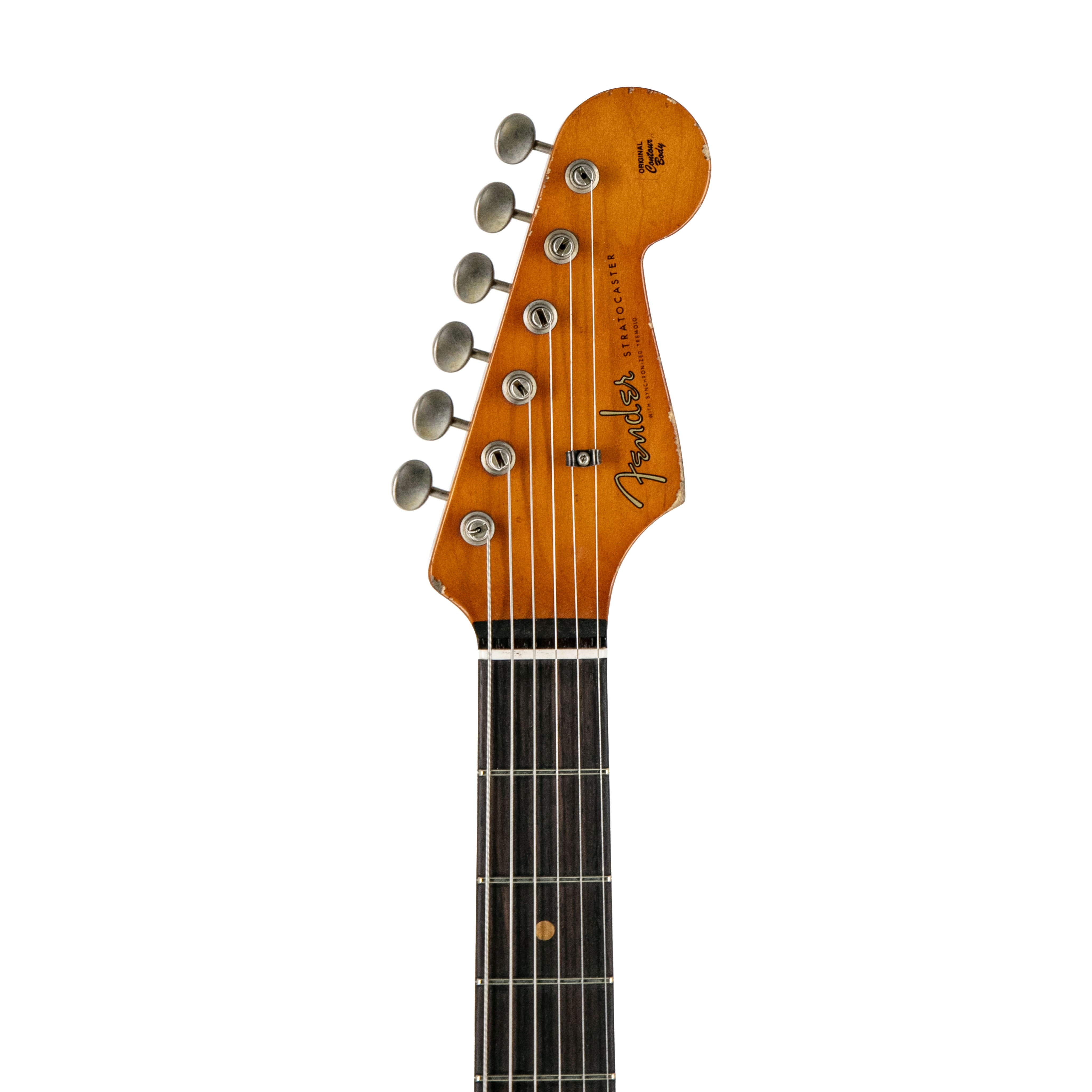 Fender Custom Shop Limited Edition Levi Perry Masterbuilt 1962 Stratocaster Electric Guitar with Heavy Relic Finish in Cadillac Green and 3 - Tone Sunburst Colors