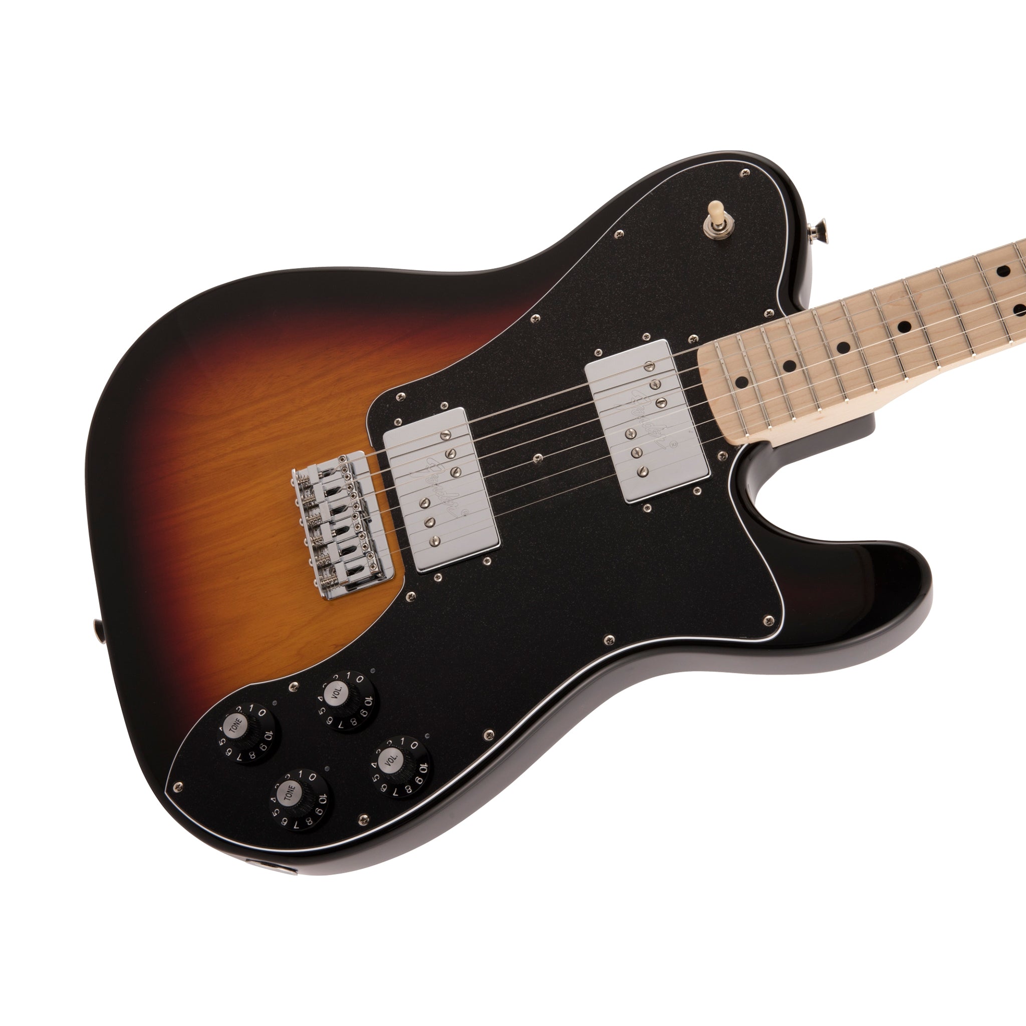 Fender Japan Traditional II 70s Deluxe Electric Telecaster Guitar with Maple Fingerboard in 3-Tone Sunburst Finish