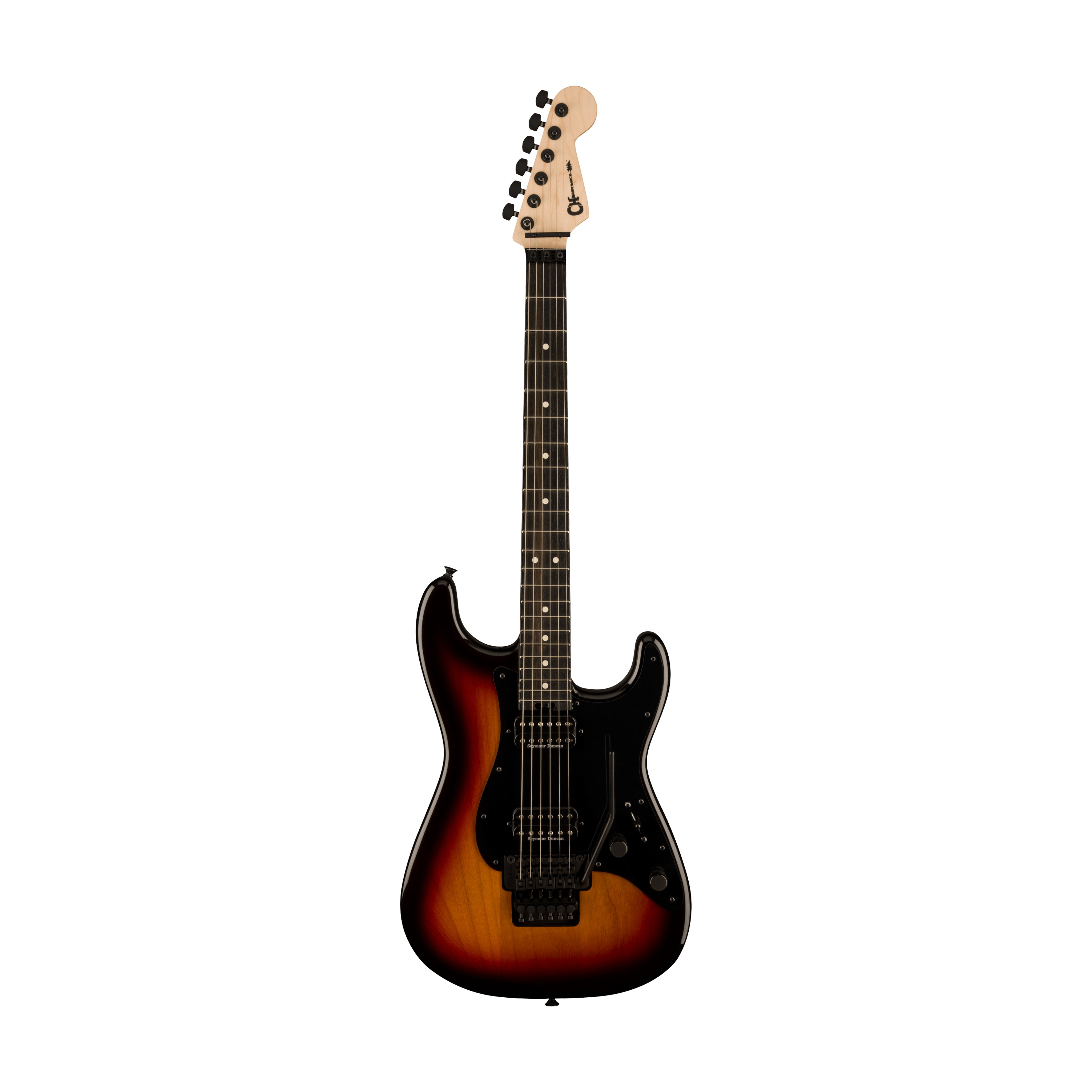 Charvel Pro-Mod So - Cal Style 1 HH FR E Electric Guitar, Ebony Fretboard, 3 - tone Sunburst Finish