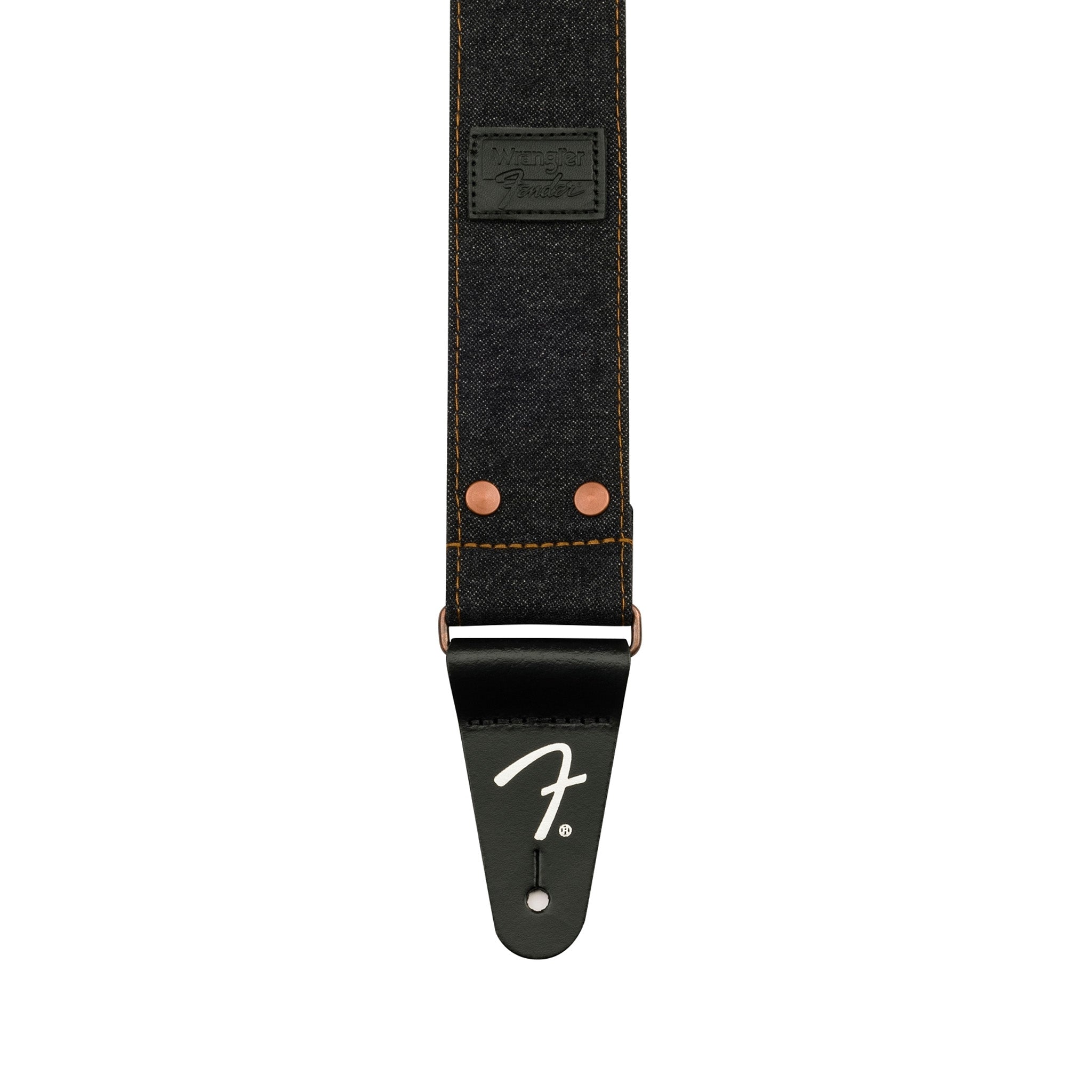 Fender X Wrangler High - Quality Black Denim Guitar Straps for Music Enthusiasts