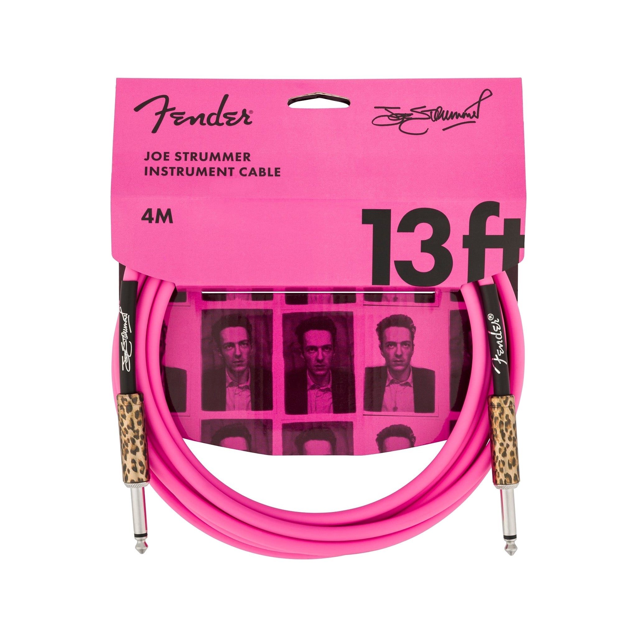 Fender Joe Strummer 13-Foot Pink Leopard Print Instrument Cable