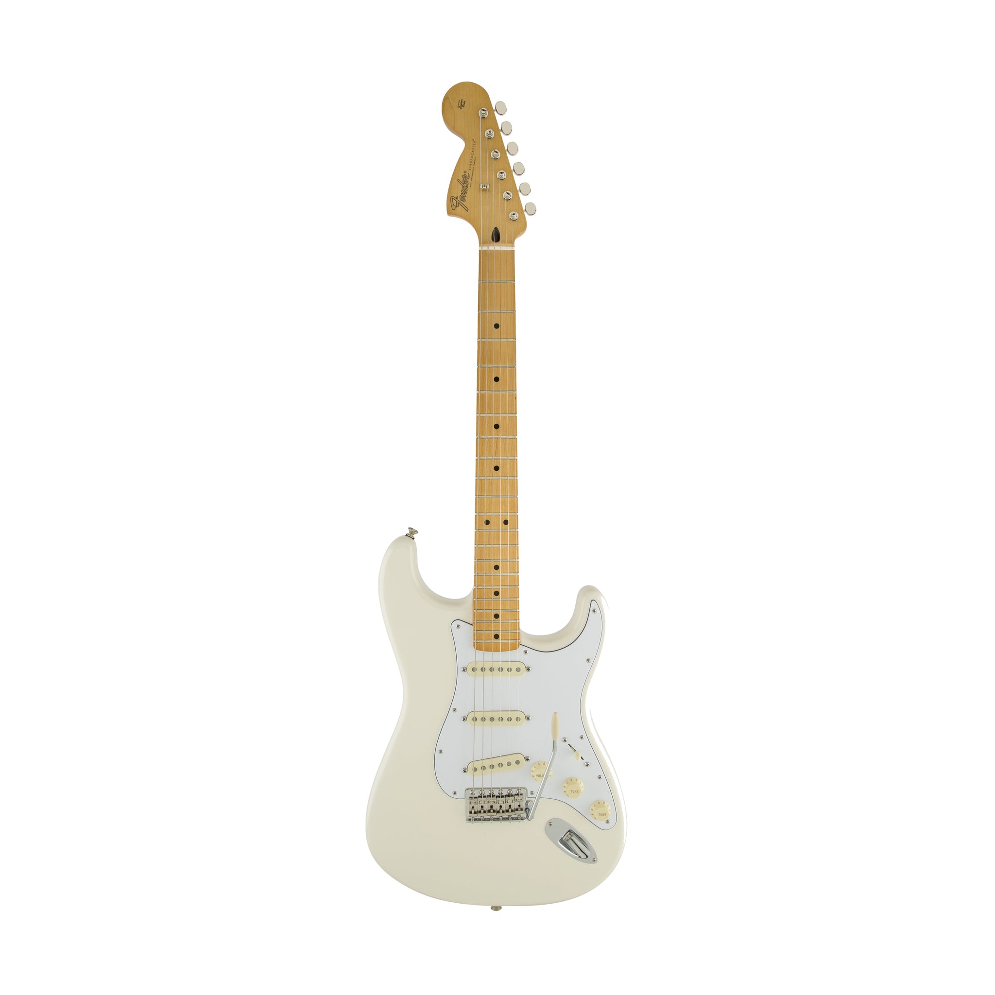 Fender Olympic White Jimi Hendrix Stratocaster Electric Guitar with Maple Fingerboard