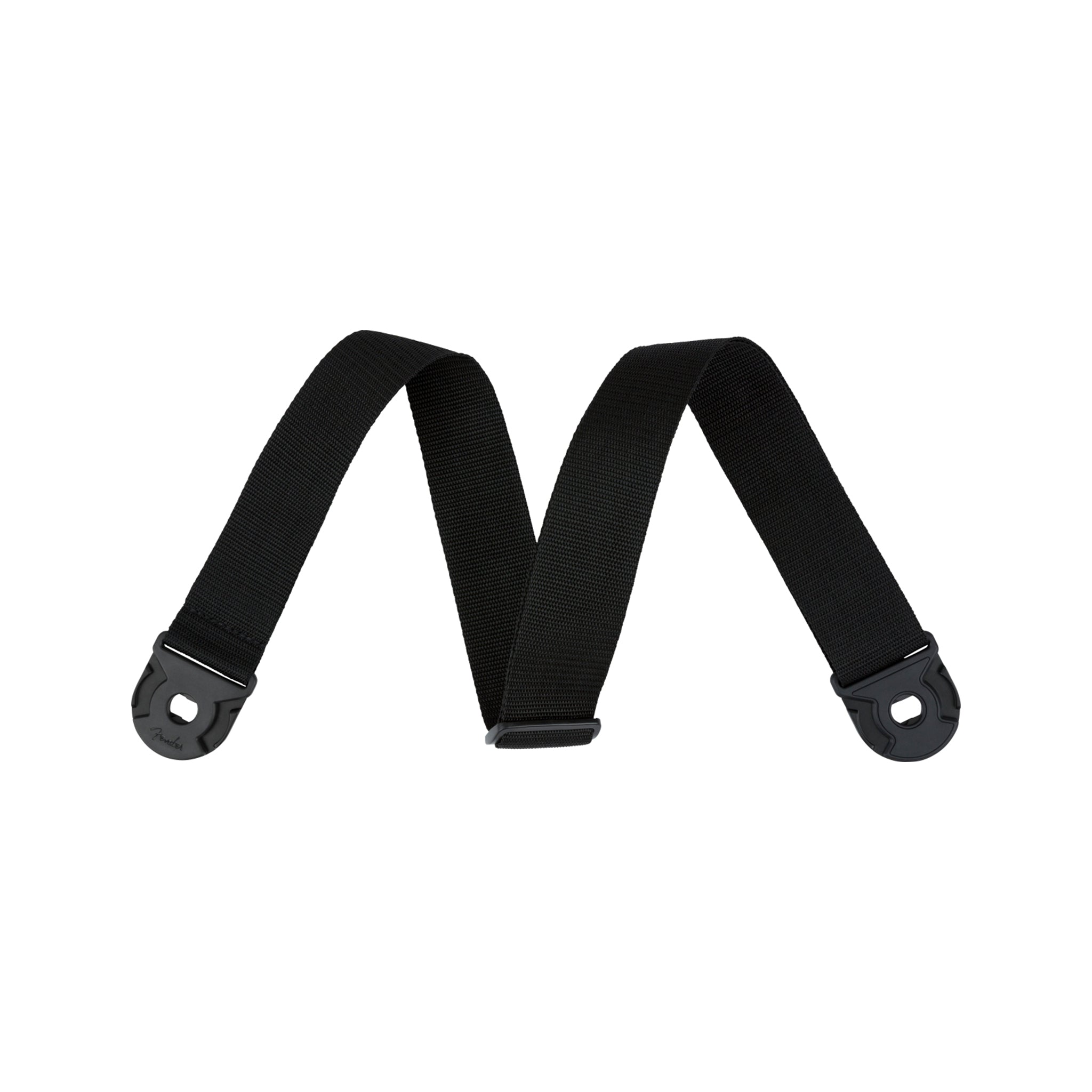 Black Fender Poly Guitar Strap with Quickgrip Feature