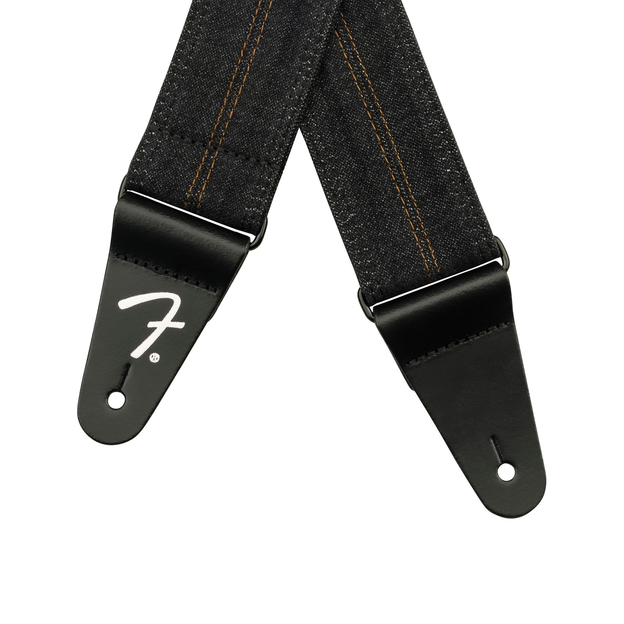 Fender X Wrangler Washed Black Denim Adjustable Guitar Straps