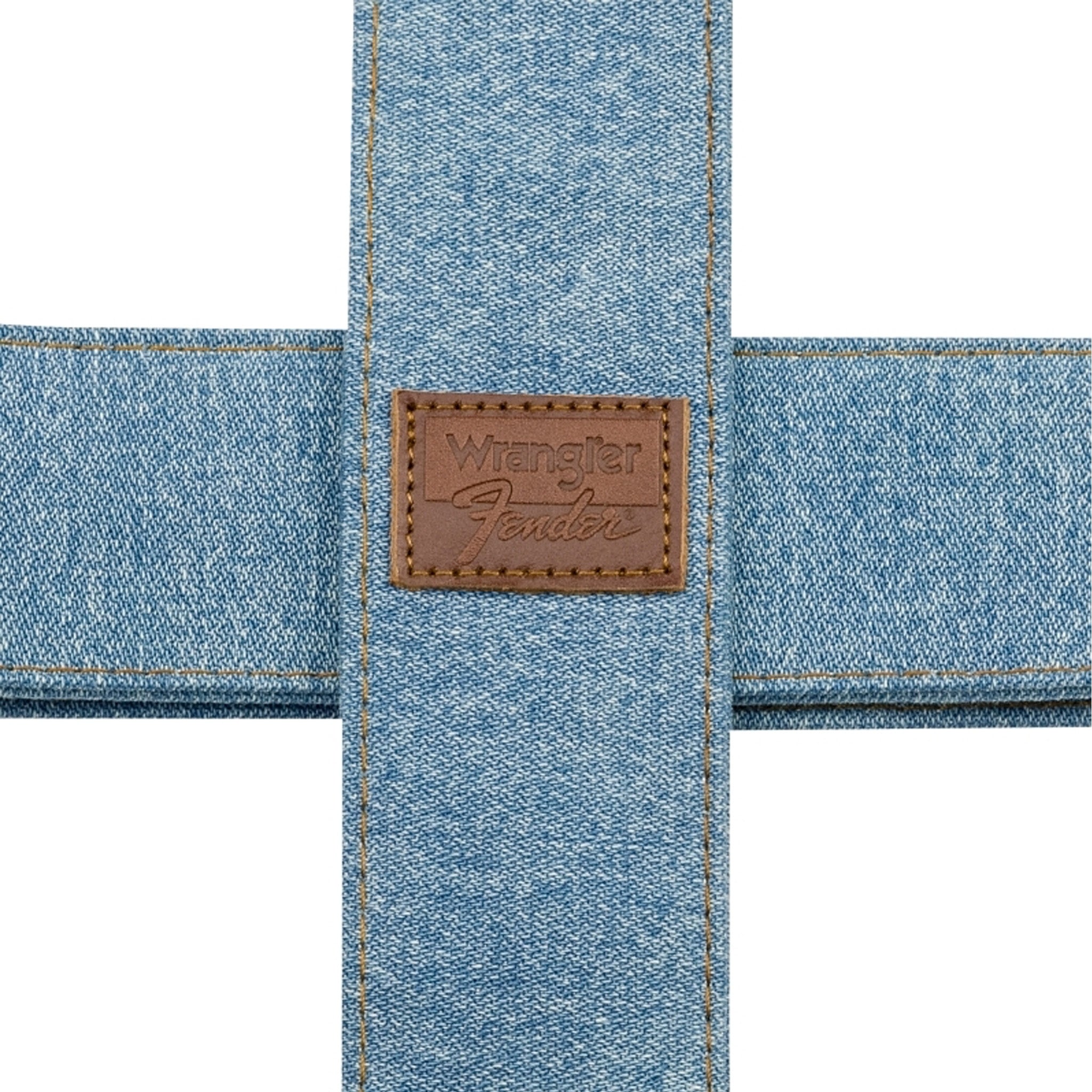 Fender x Wrangler Light Indigo Denim Adjustable Guitar Straps