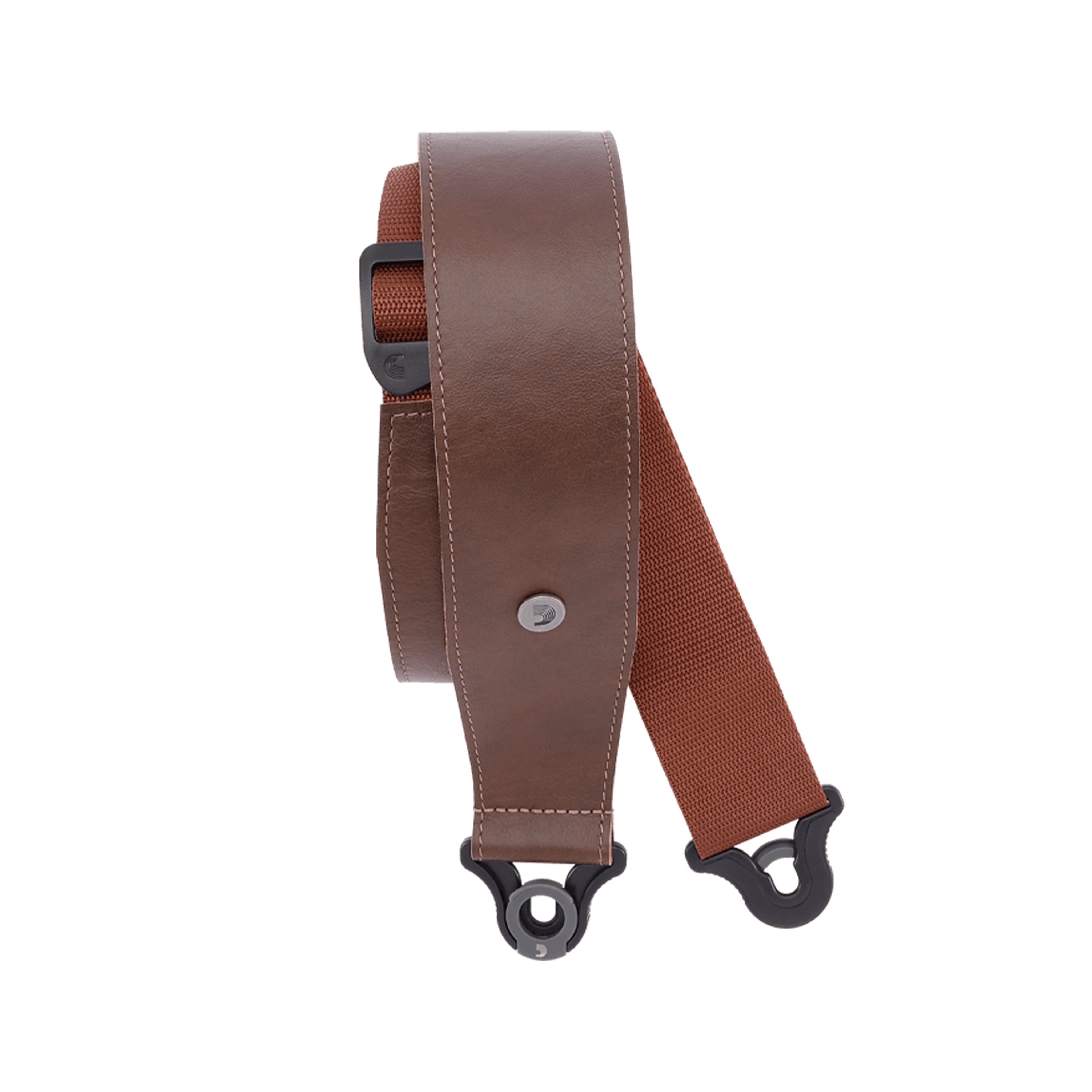 D'Addario 2.5-Inch Brown Comfortable Leather Auto-Lock Guitar Strap