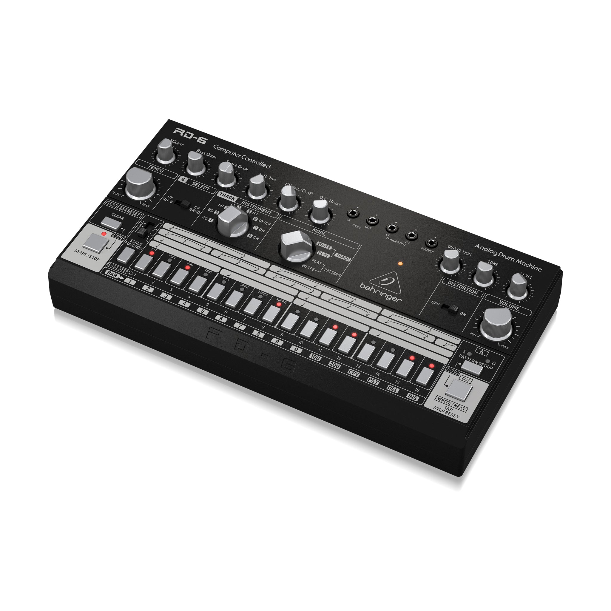 Behringer RD-6-BK Black Electronic Drum Controller - Ideal for Beat - Making