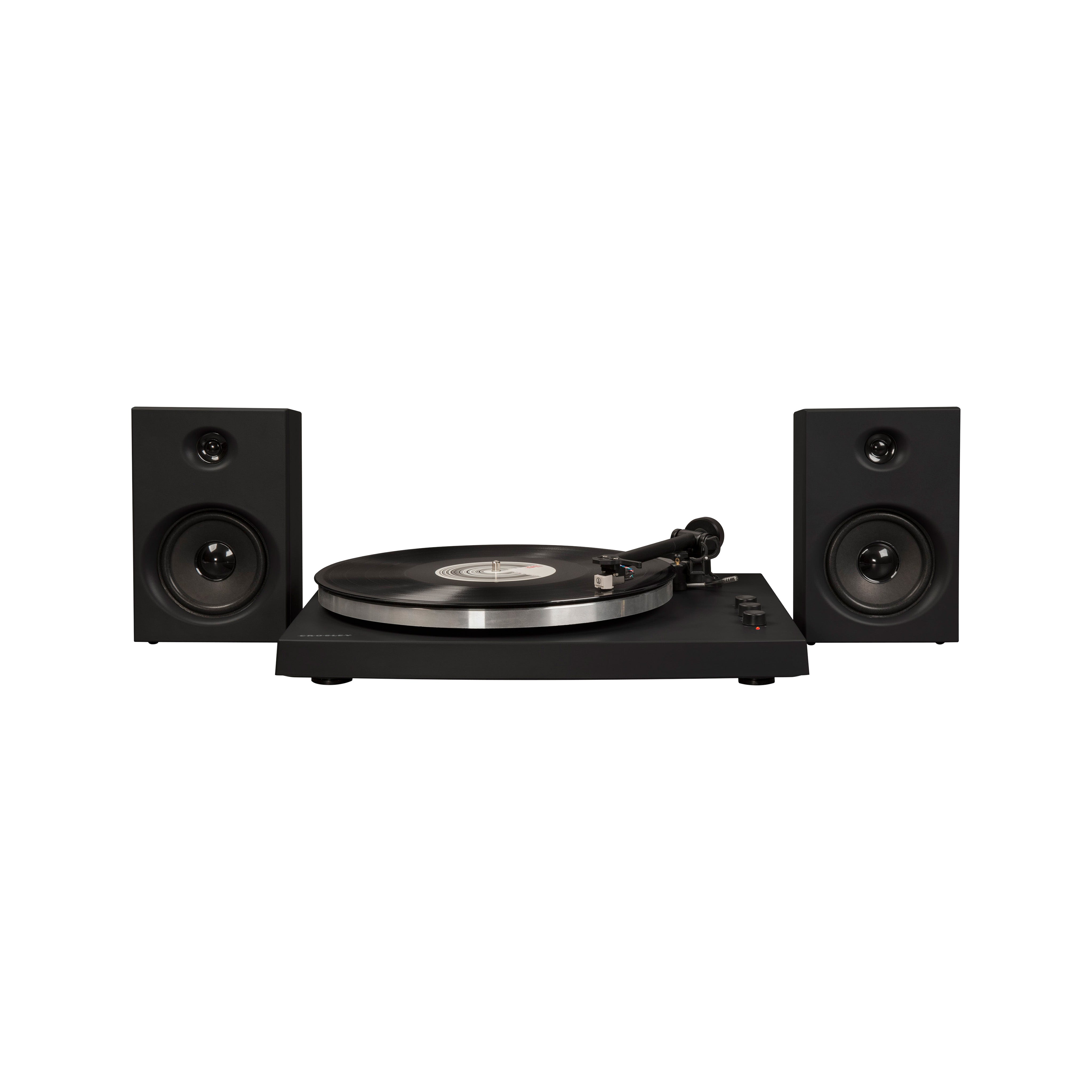 Crosley Black Modern 2-Speed Bluetooth-Enabled Vinyl Record Turntable System