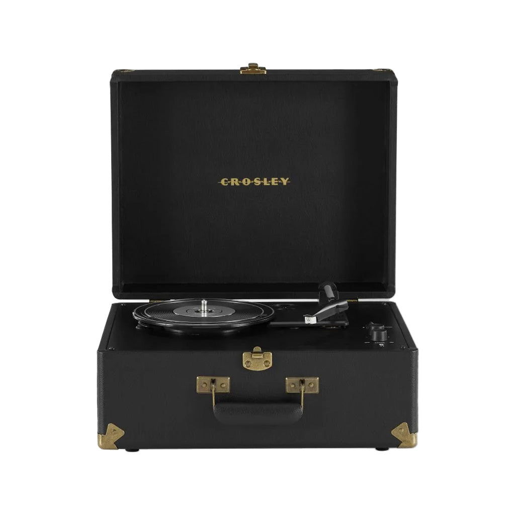 Crosley Black Retrospect Vintage-Style Portable Turntable for Vinyl Records