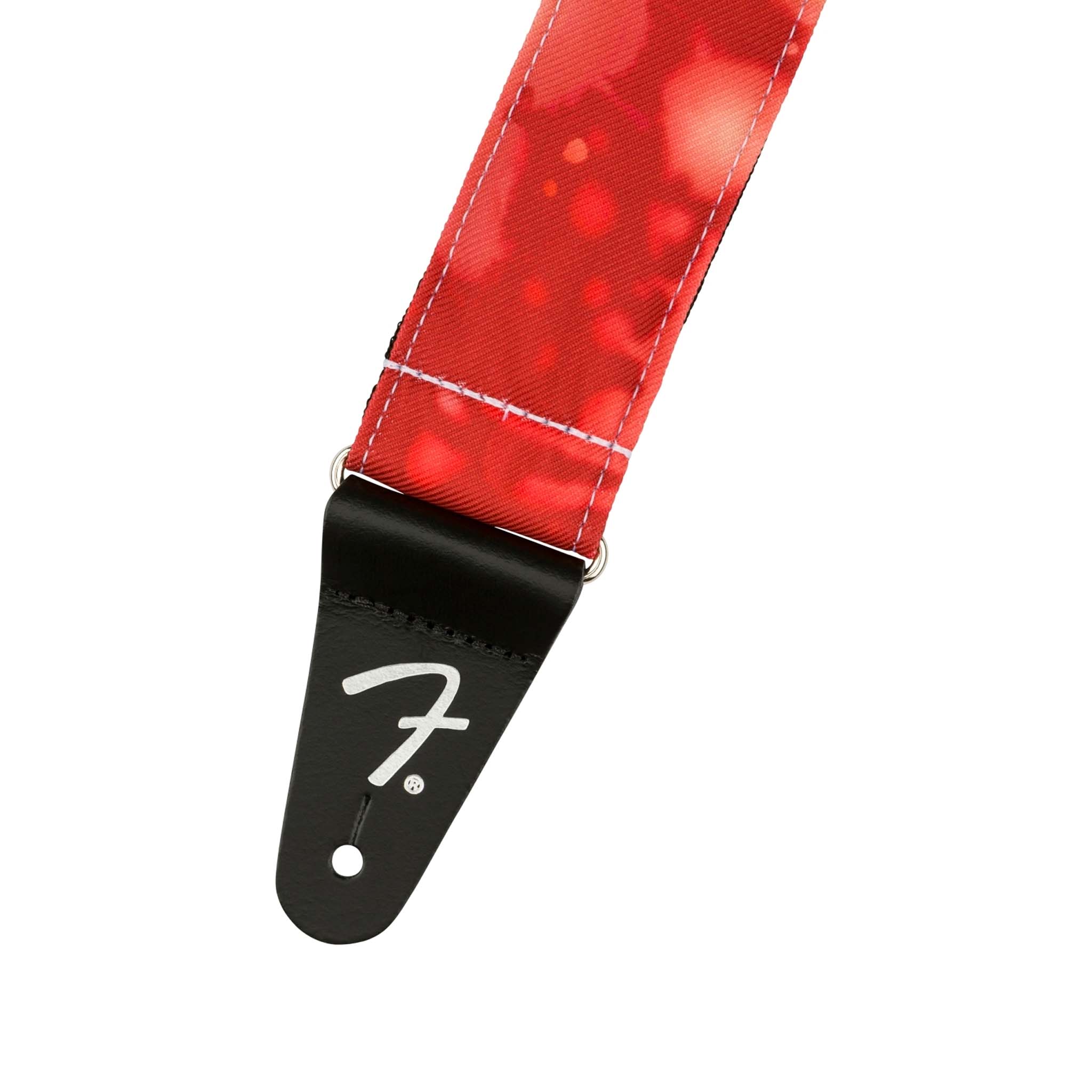 Fender Red Tie Dye Acid Wash Adjustable Guitar Strap for Rock Enthusiasts