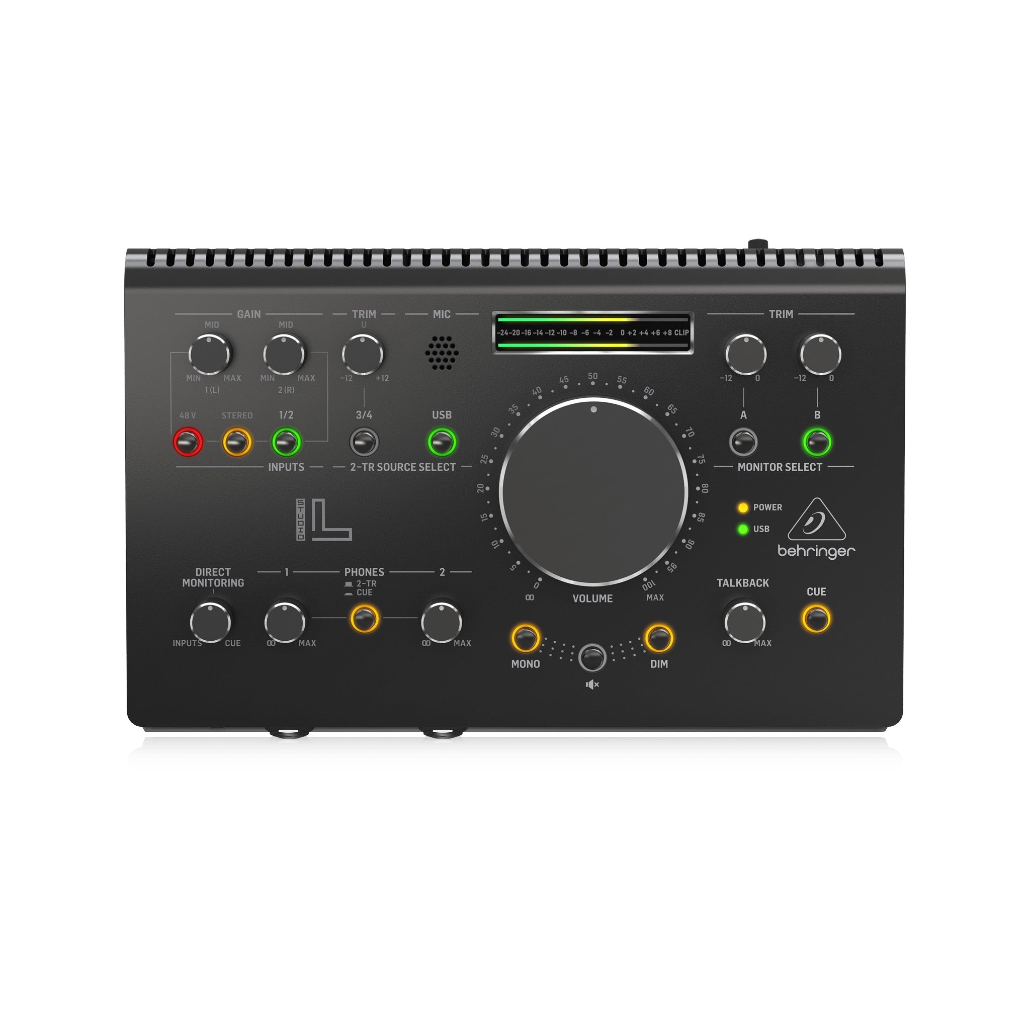 Behringer High - end Professional Studio Control Equipment with VCA Control and 192 kHz 2x2 USB Audio Interface for Audio Production