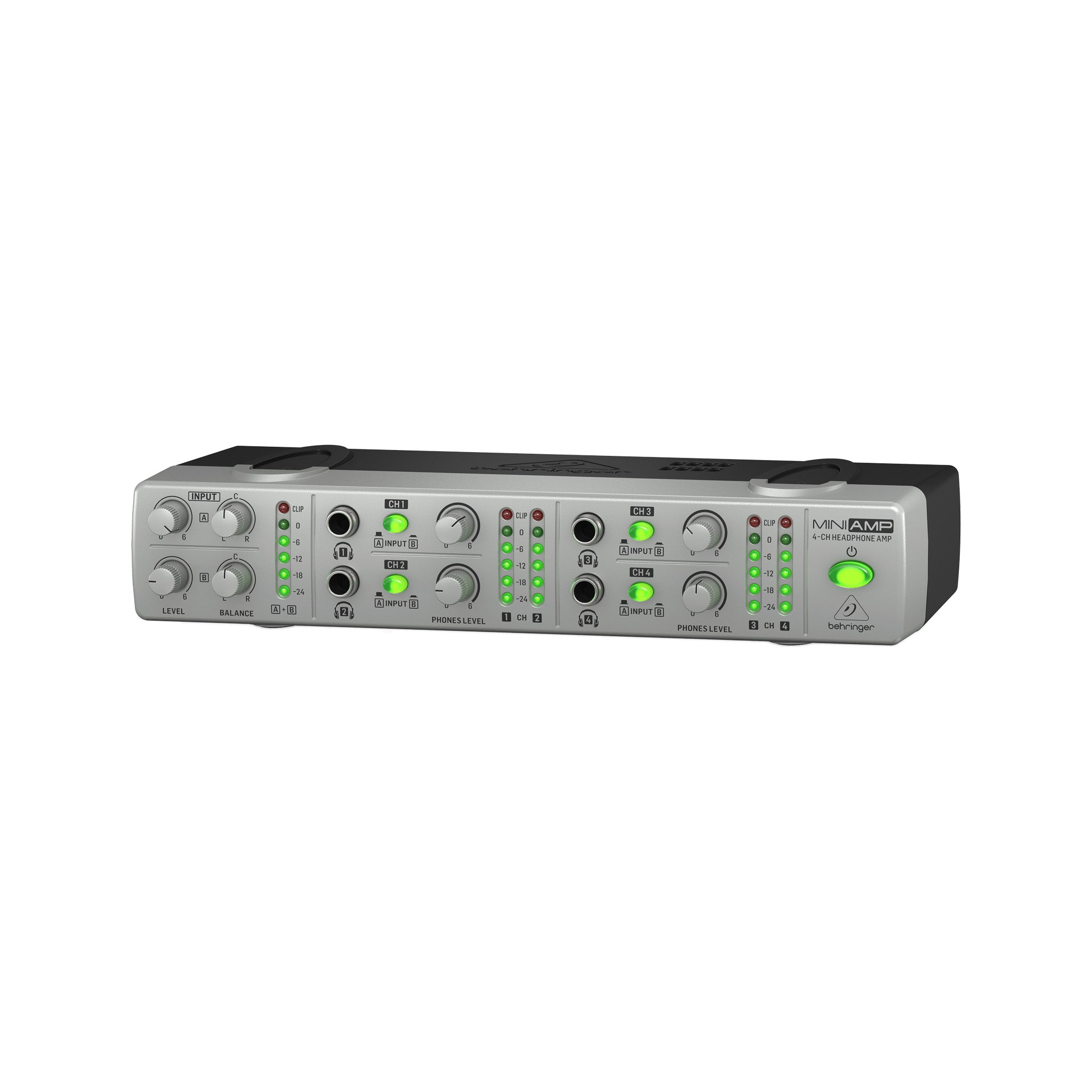 Behringer AMP800 Compact 4-Channel Stereo Headphone Amplifier for Studio and Stage