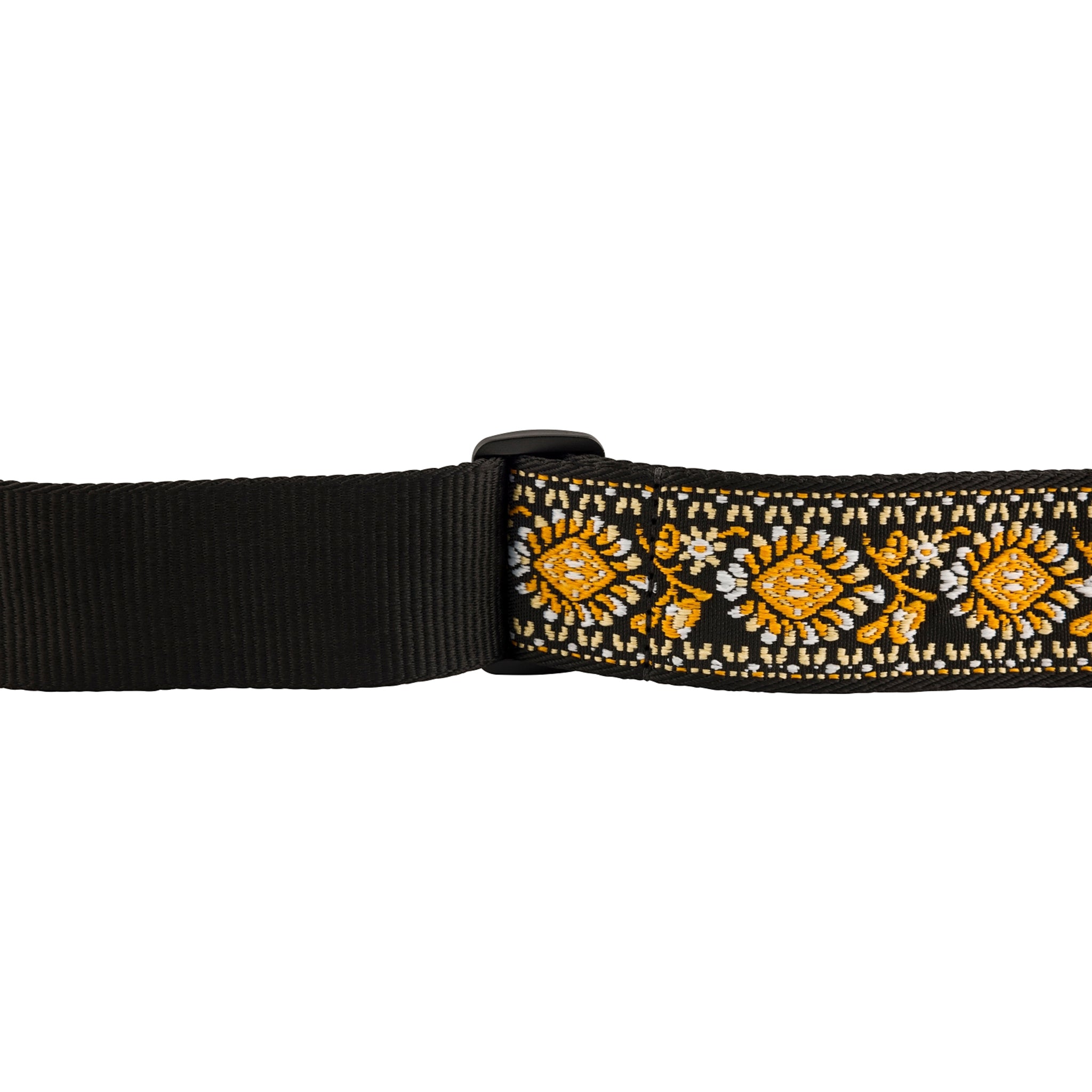 Fender Pasadena Woven Adjustable Guitar Strap in Stunning Yellow Lotus Design