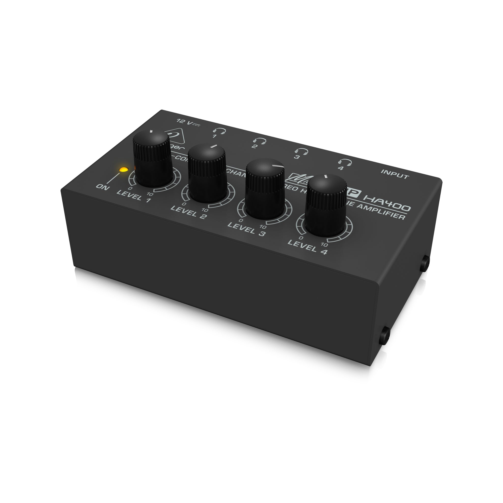 Behringer HA400 Ultra-Compact 4-Channel Stereo Professional Headphone Amplifier for Studio and Stage Use