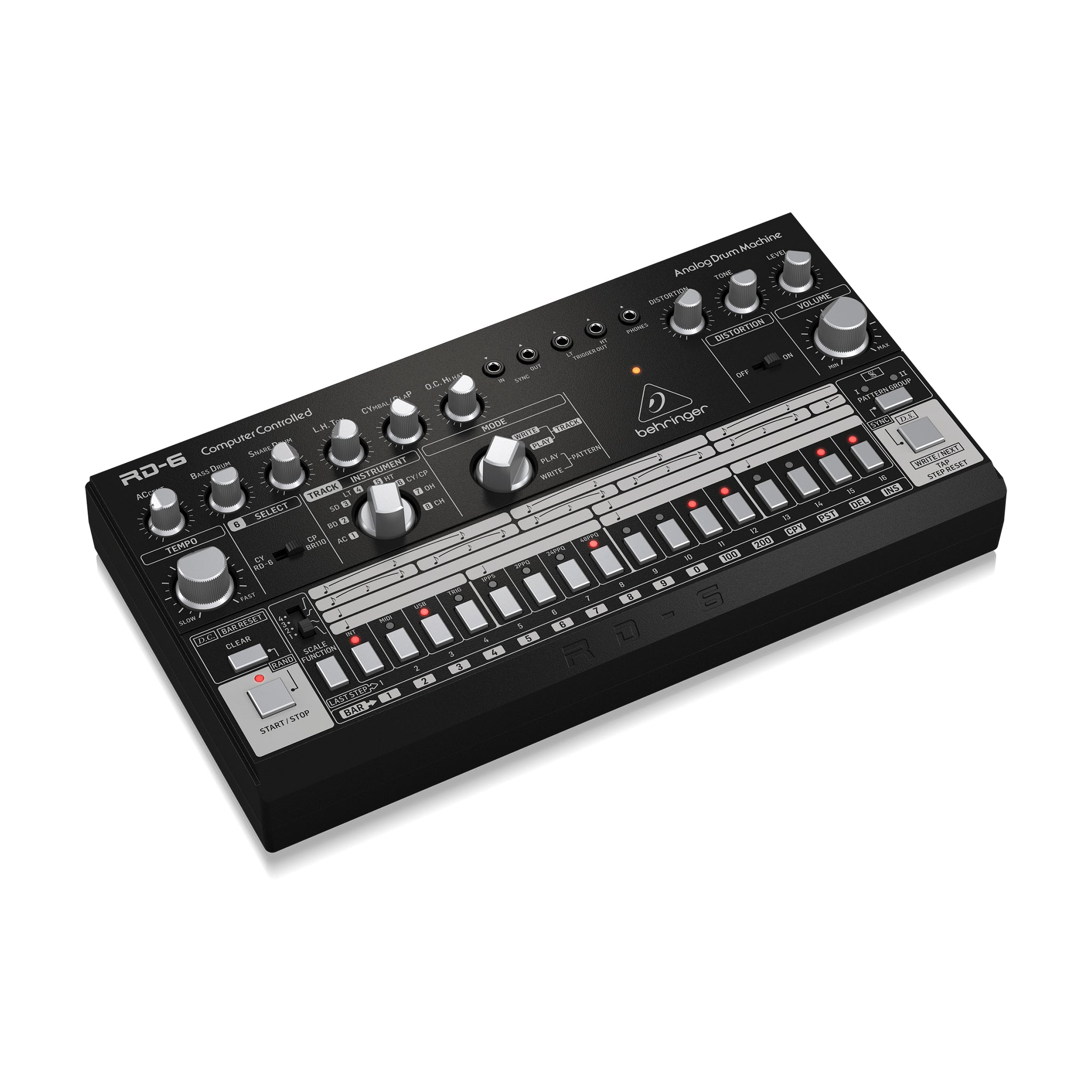 Behringer RD-6-BK Black Electronic Drum Controller - Ideal for Beat - Making