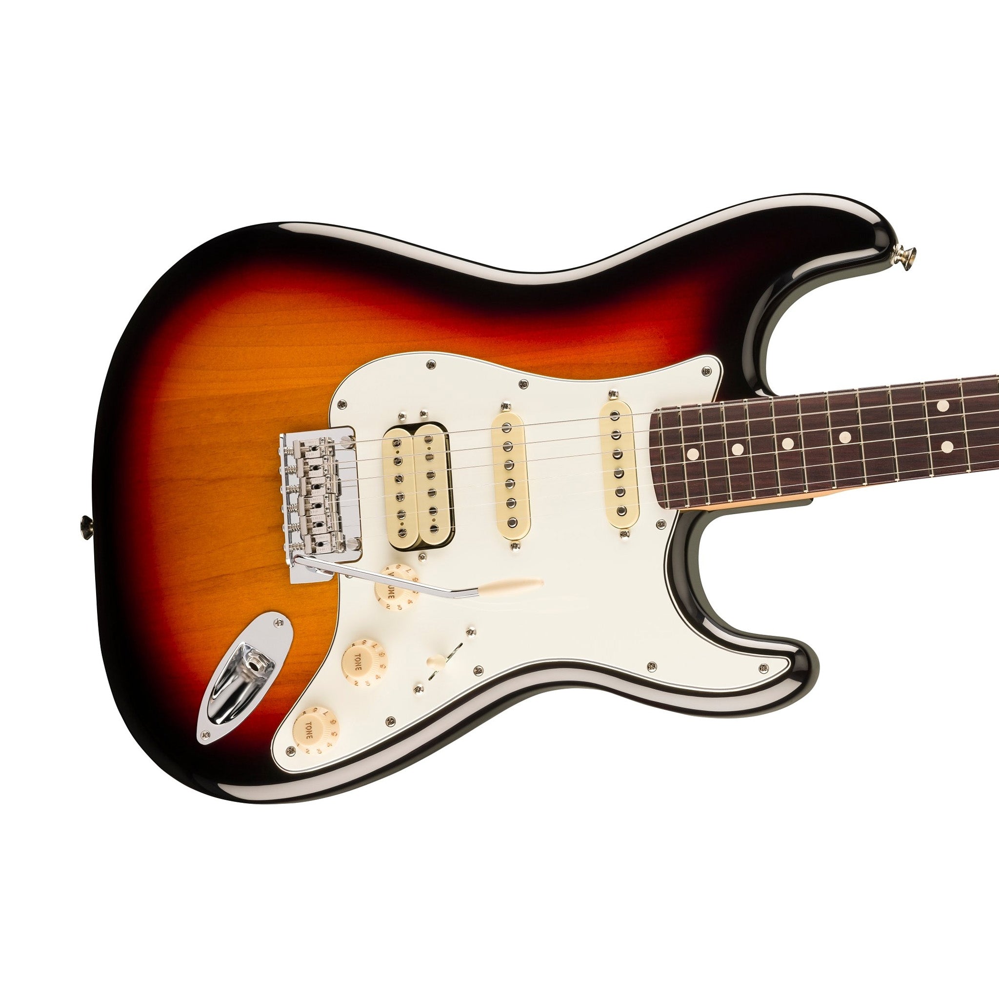 Fender Player II Stratocaster HSS Electric Guitar with Rosewood Fingerboard and 3-Tone Sunburst Finish - Ideal for Stage Performances