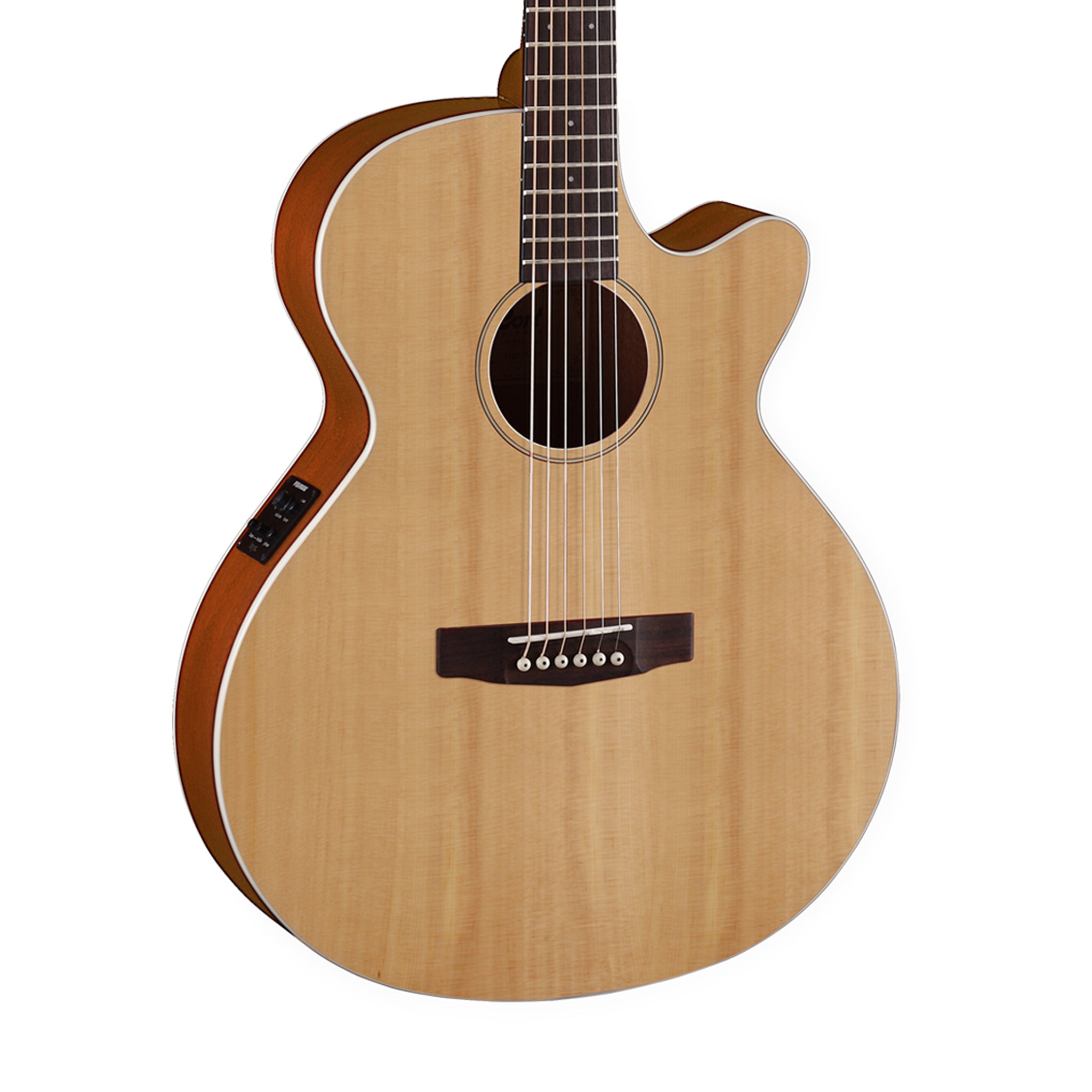 Cort SFX1F-NS Natural Satin Finish Acoustic Guitar for Stage and Studio Performances