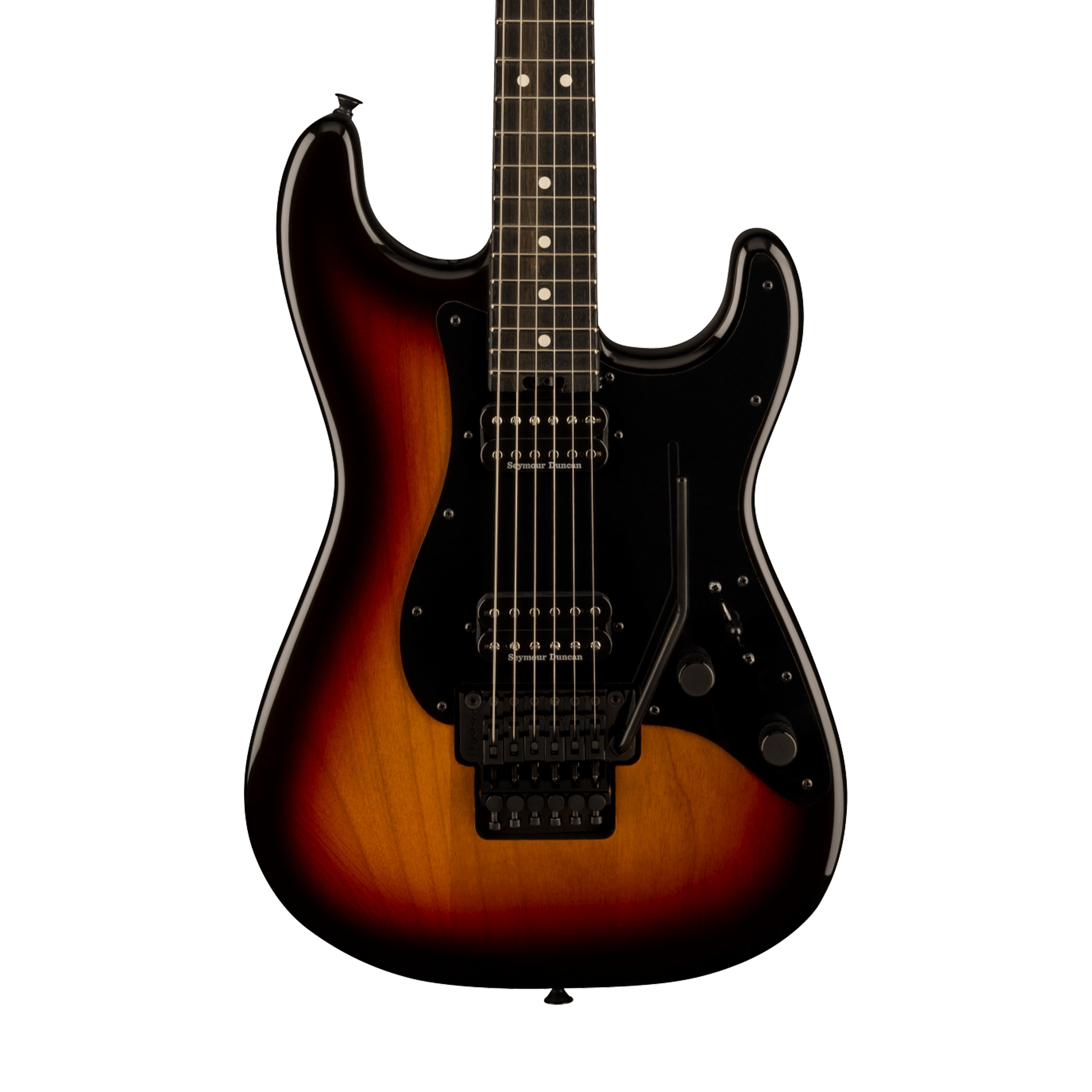 Charvel Pro-Mod So - Cal Style 1 HH FR E Electric Guitar, Ebony Fretboard, 3 - tone Sunburst Finish