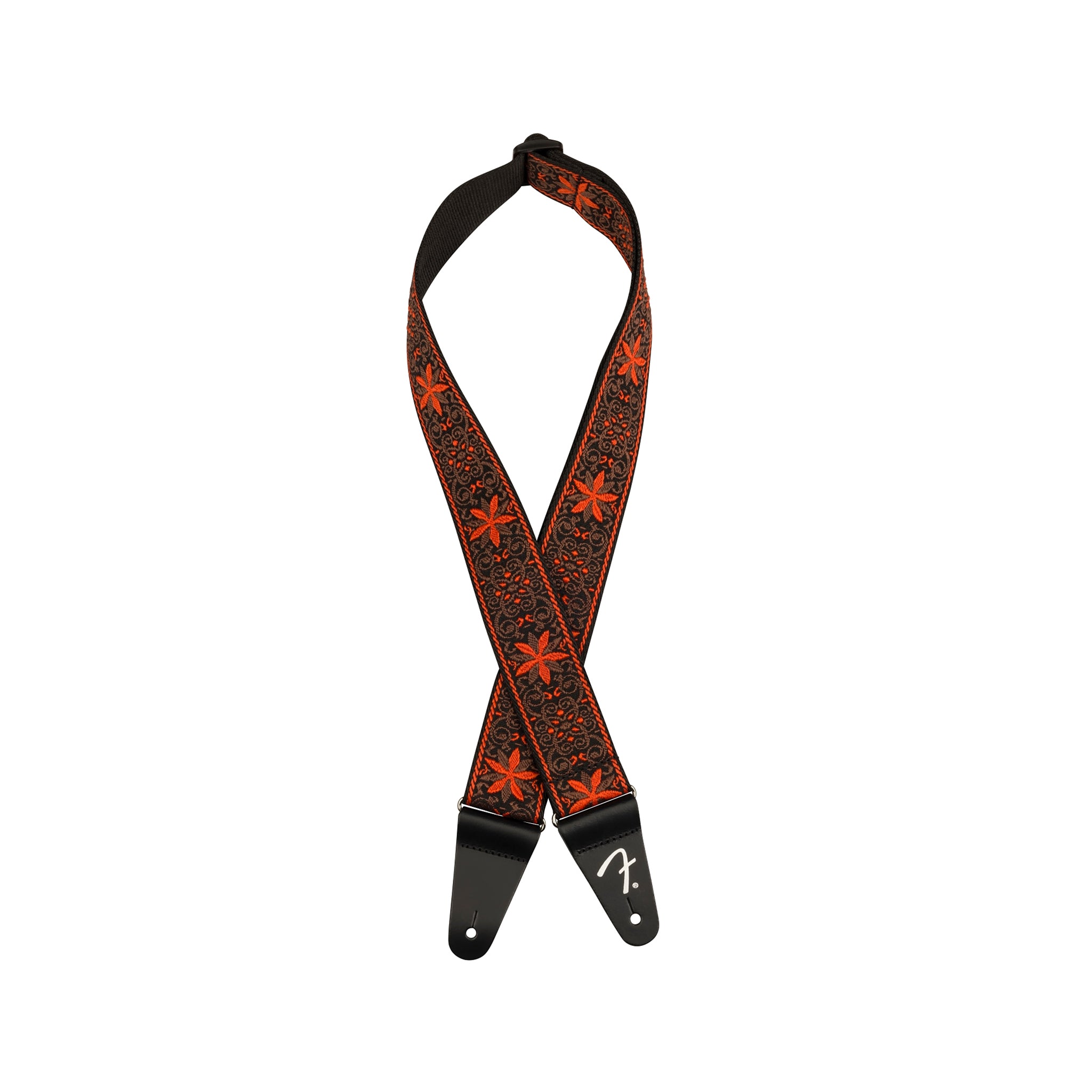 Orange Snowflake Fender Pasadena Woven Adjustable Guitar Strap