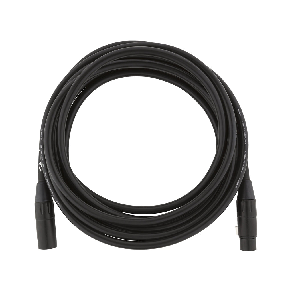 15ft Black Fender Professional Grade Microphone Cable for Reliable Use