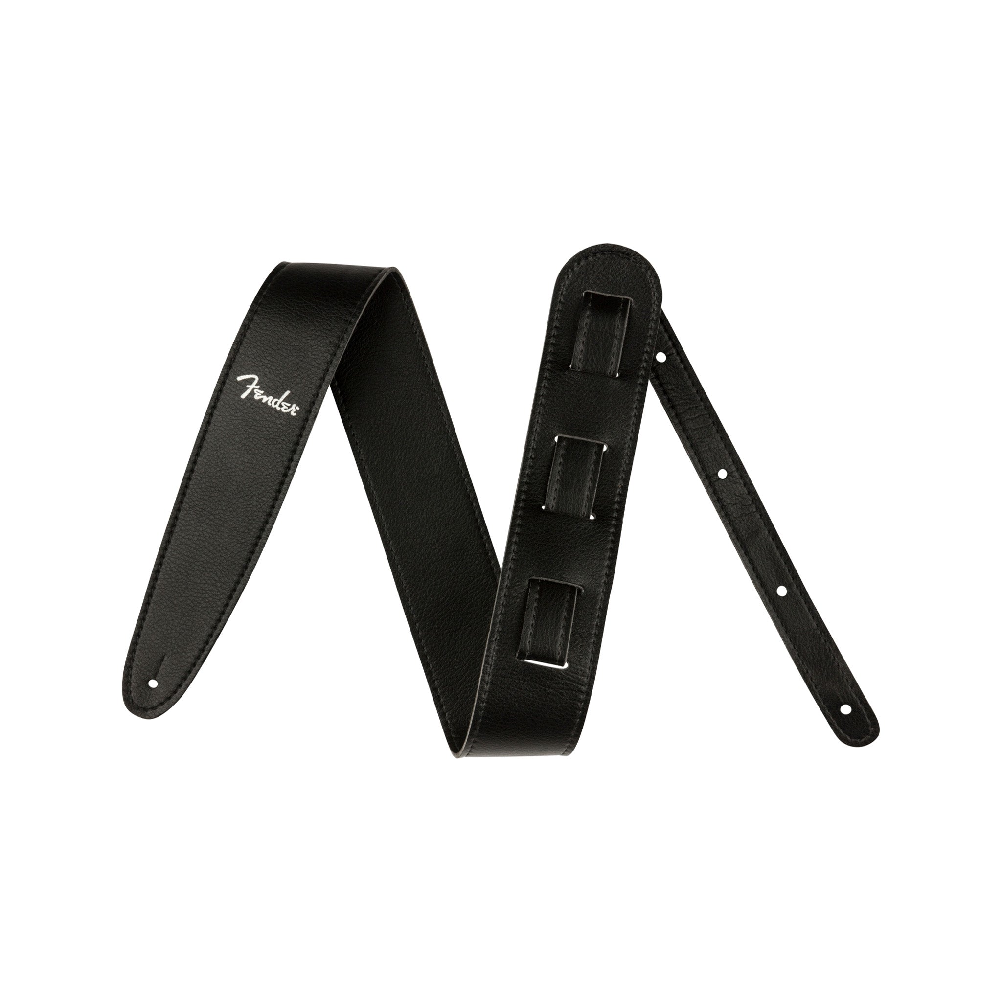 Fender Premium Vegan Leather Black Guitar Strap for Enhanced Comfort and Style
