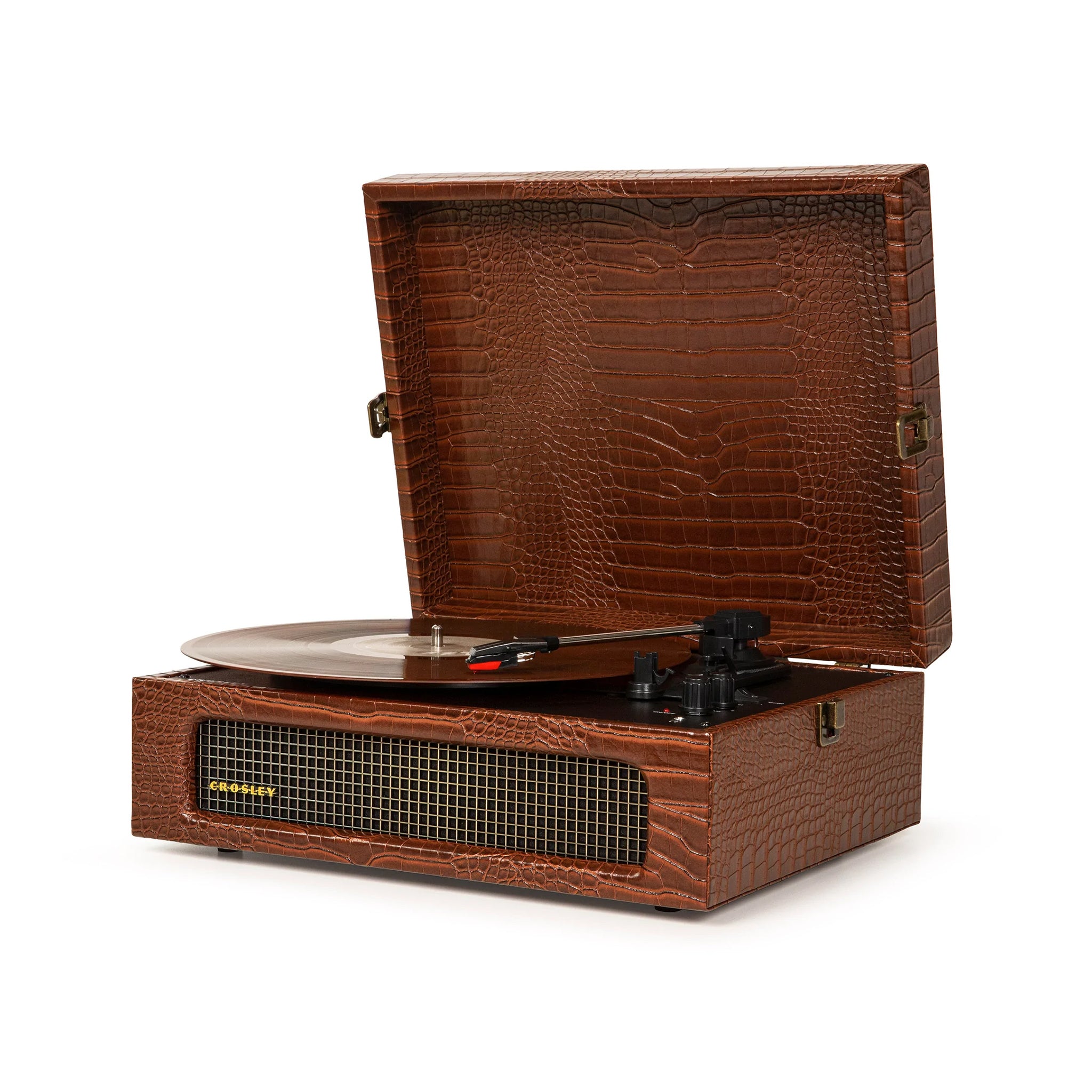 Brown Crocodile Crosley Voyager Bluetooth 3 - Speed Turntable