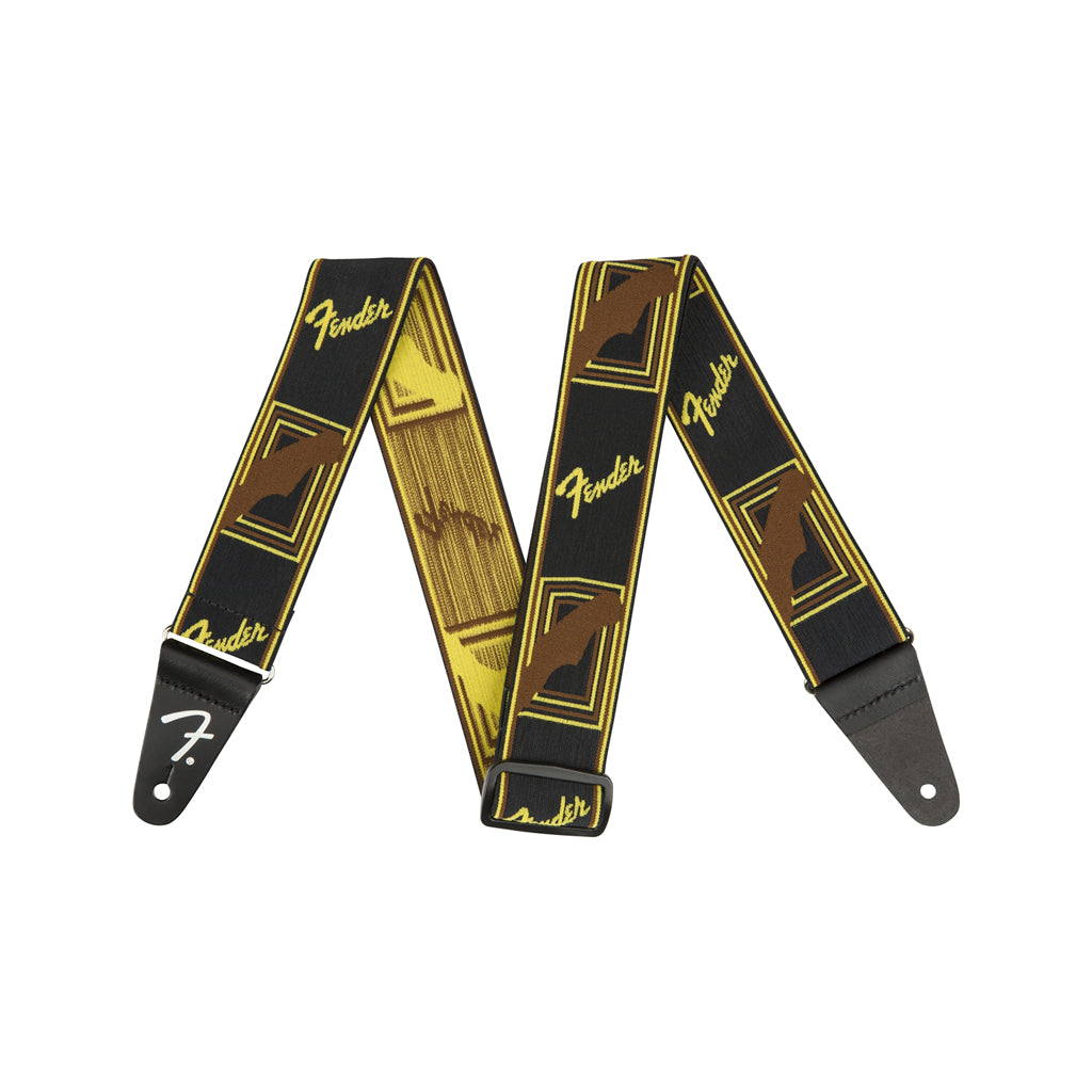 Fender Multi - Colour Monogram Elastic WeighLess Guitar Strap