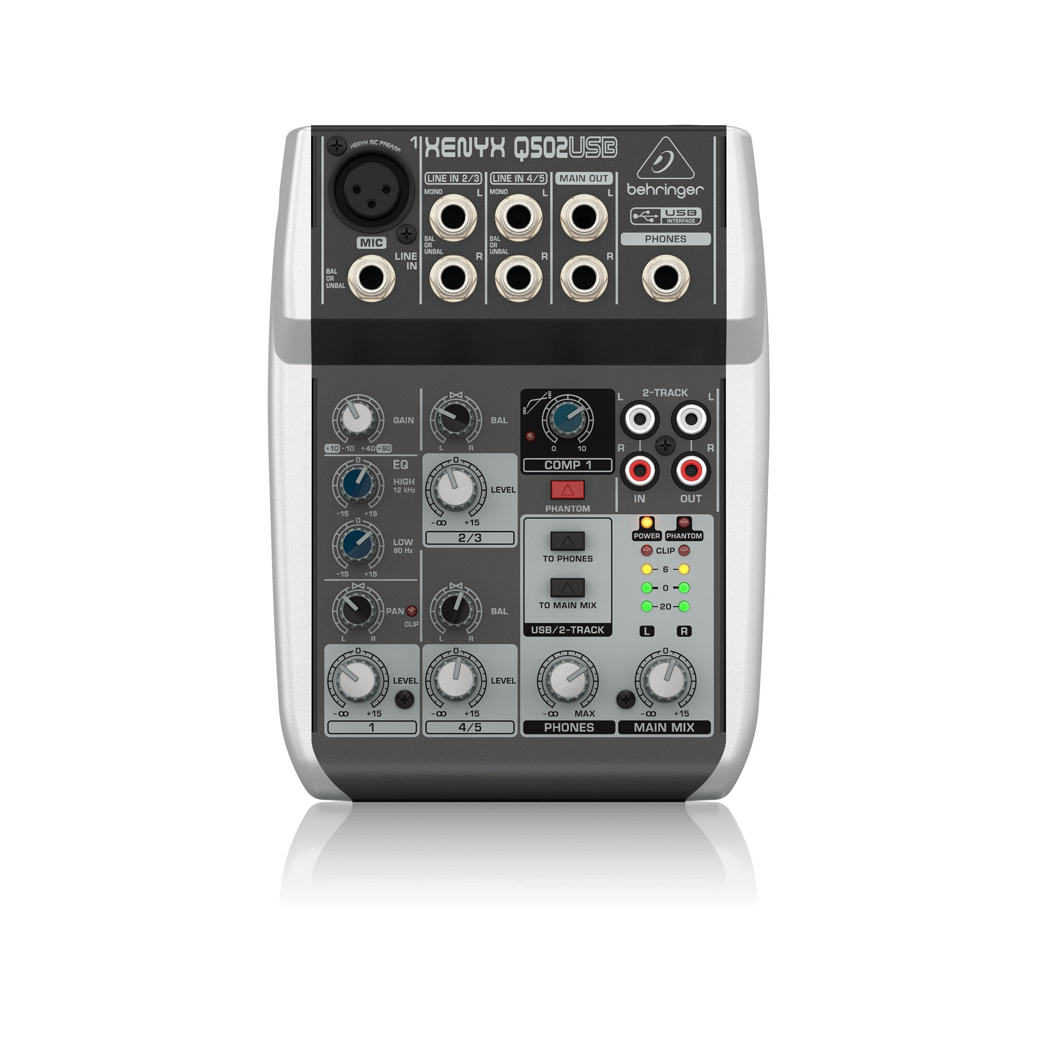 Behringer Xenyx Q502USB Compact Mixer with USB for Premium Sound
