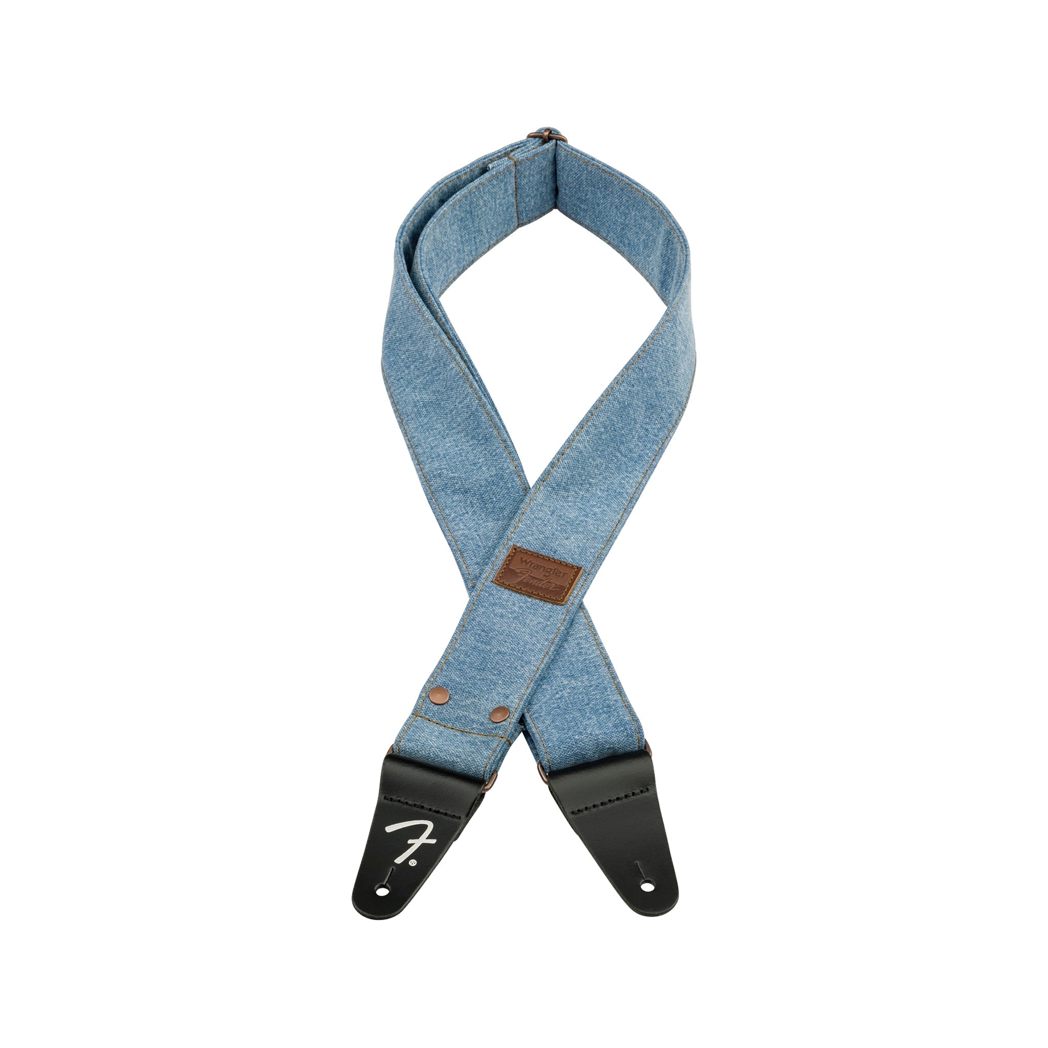 Fender x Wrangler Light Indigo Denim Adjustable Guitar Straps