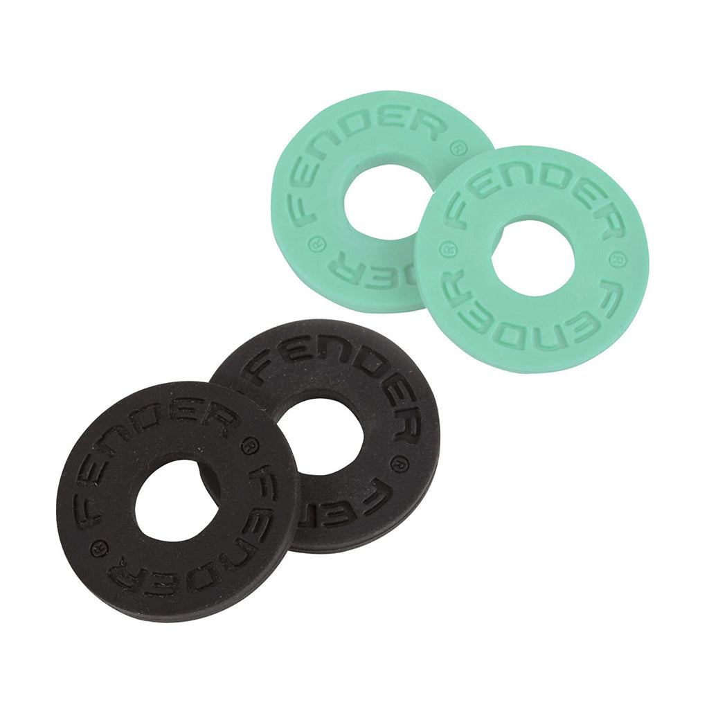 Fender Instrument Strap Blocks - Four-Pack Set with 2 Black and 2 Surf Green Blocks