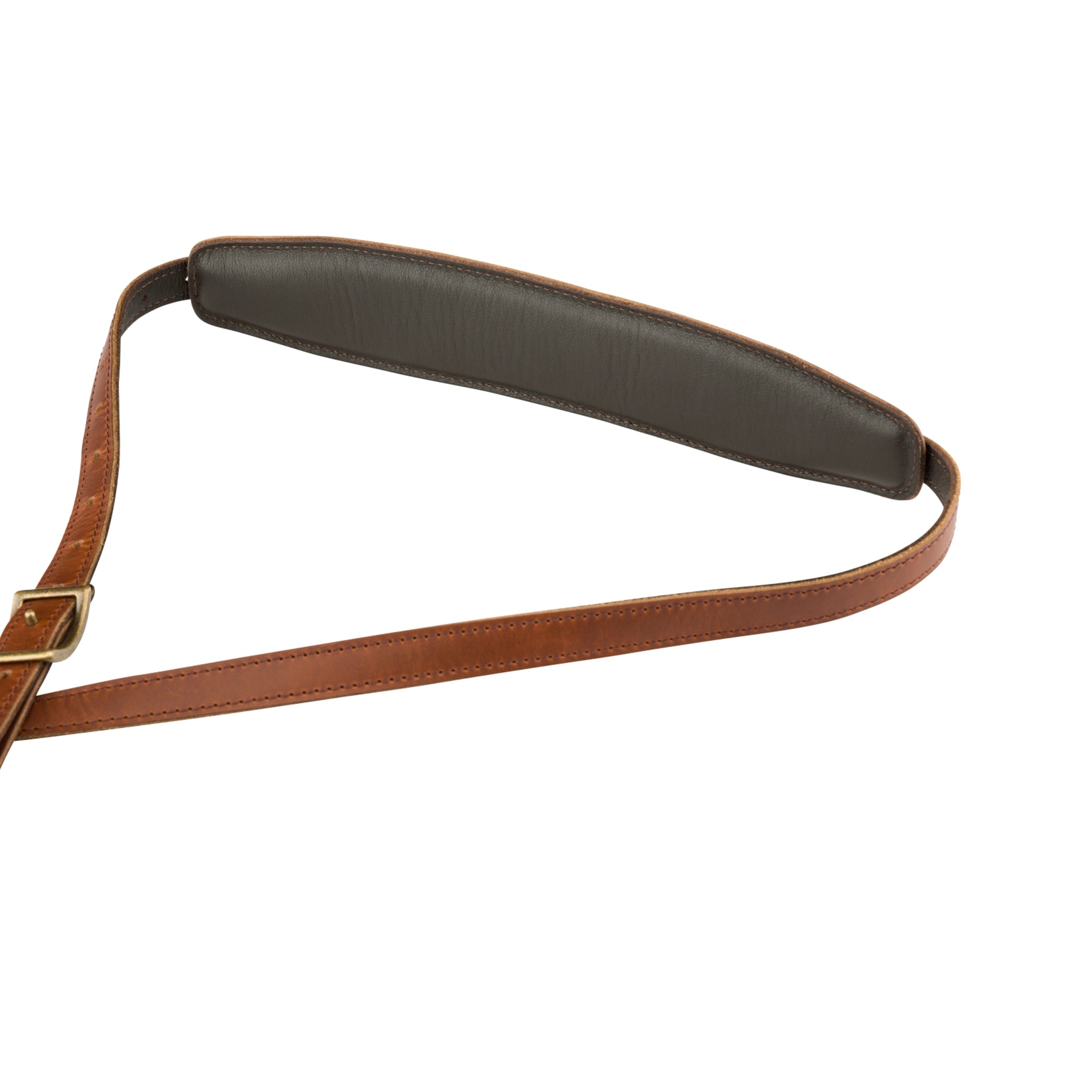 Fender Long Cognac Mustang Premium Guitar Saddle Strap