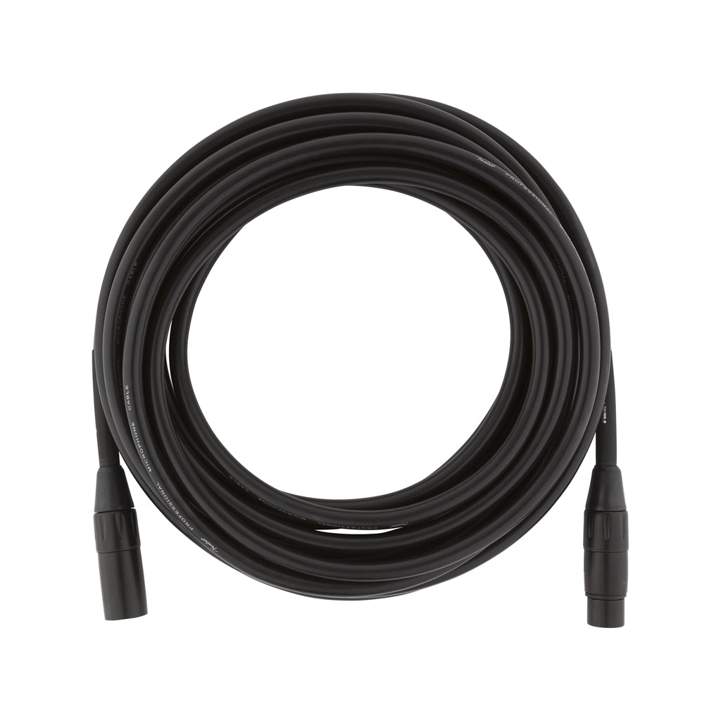 25ft Black Fender Professional Series High - Quality Flexible Microphone Cable