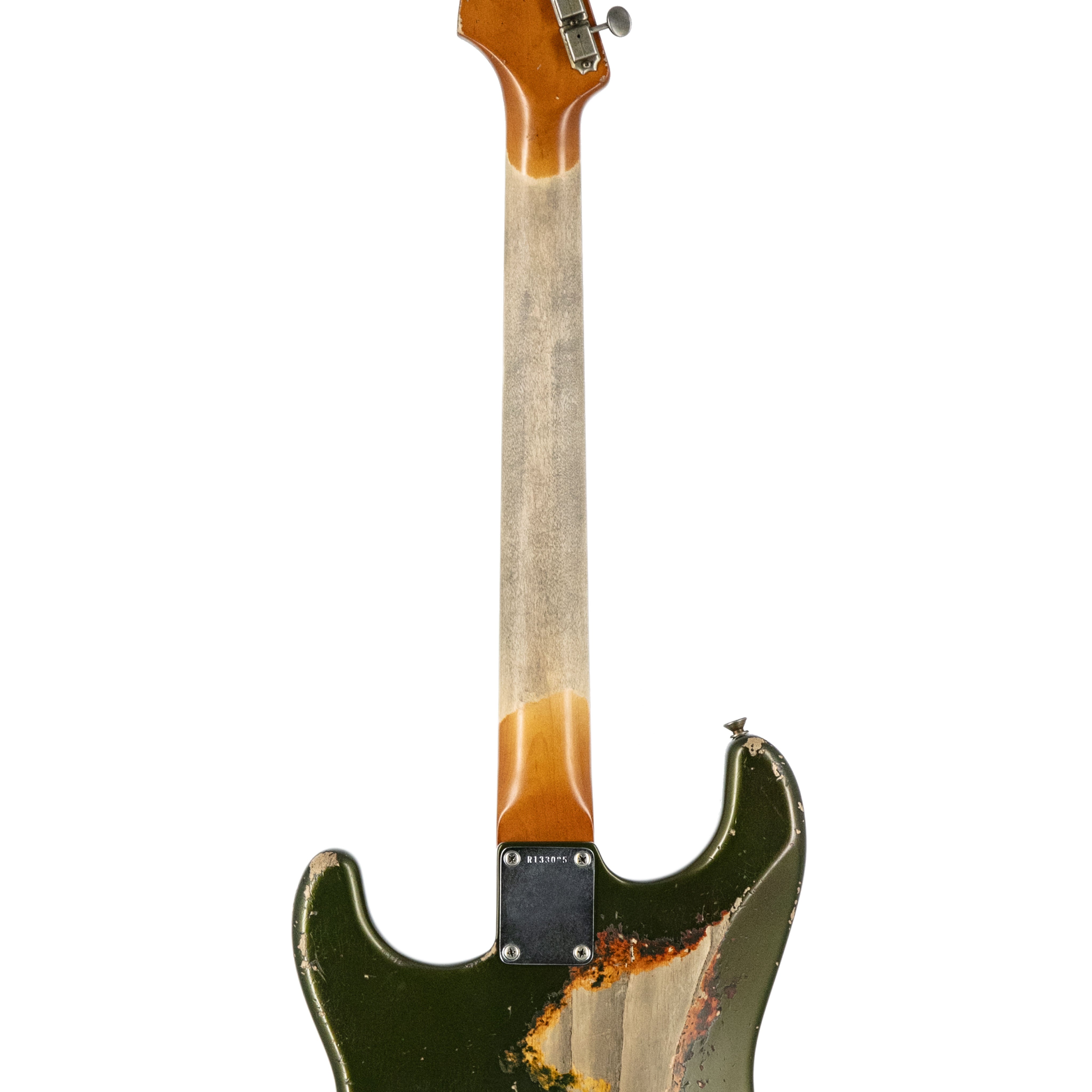 Fender Custom Shop Limited Edition Levi Perry Masterbuilt 1962 Stratocaster Electric Guitar with Heavy Relic Finish in Cadillac Green and 3 - Tone Sunburst Colors