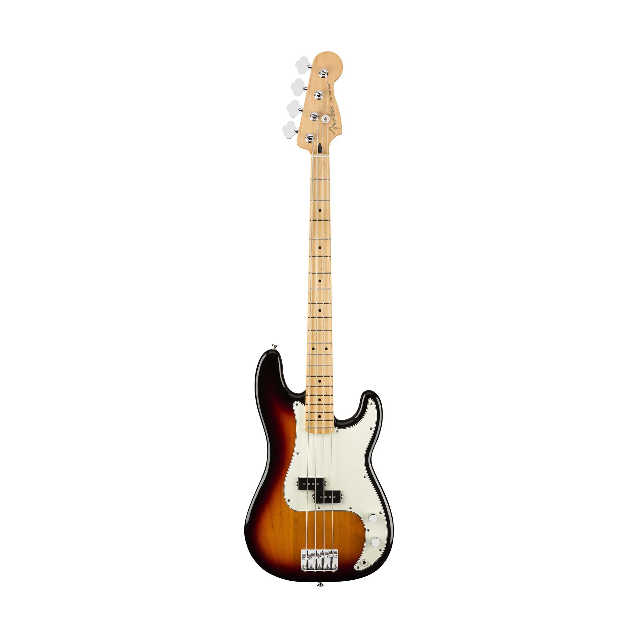 Fender Player Precision Electric Bass Guitar, 3-Tone Sunburst with Maple Fretboard
