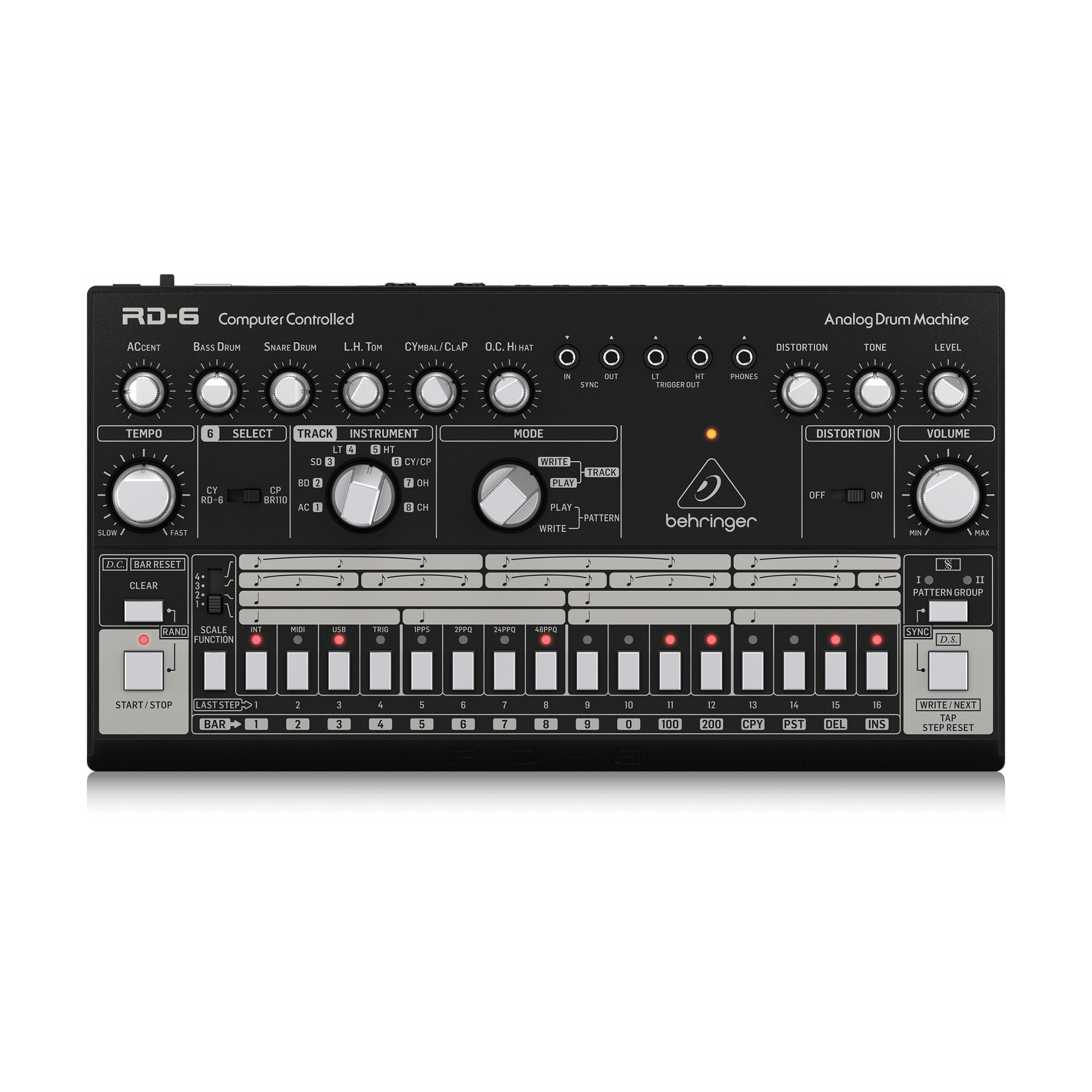 Behringer RD-6-BK Black Electronic Drum Controller - Ideal for Beat - Making